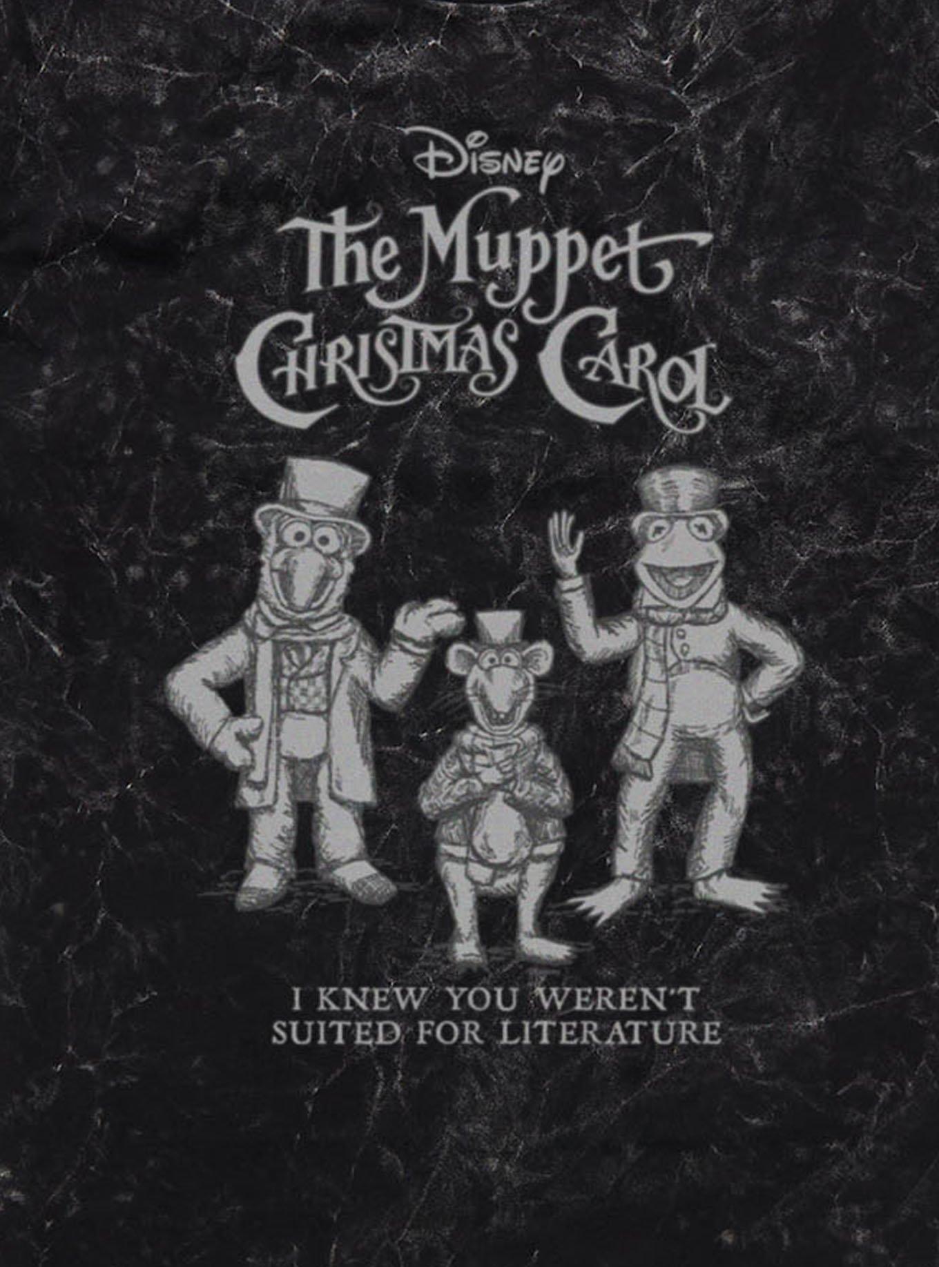 Disney The Muppets Christmas Carol Not Suited For Literature Kermit Gonzo Rizzo Mineral Wash T-Shirt, , hi-res