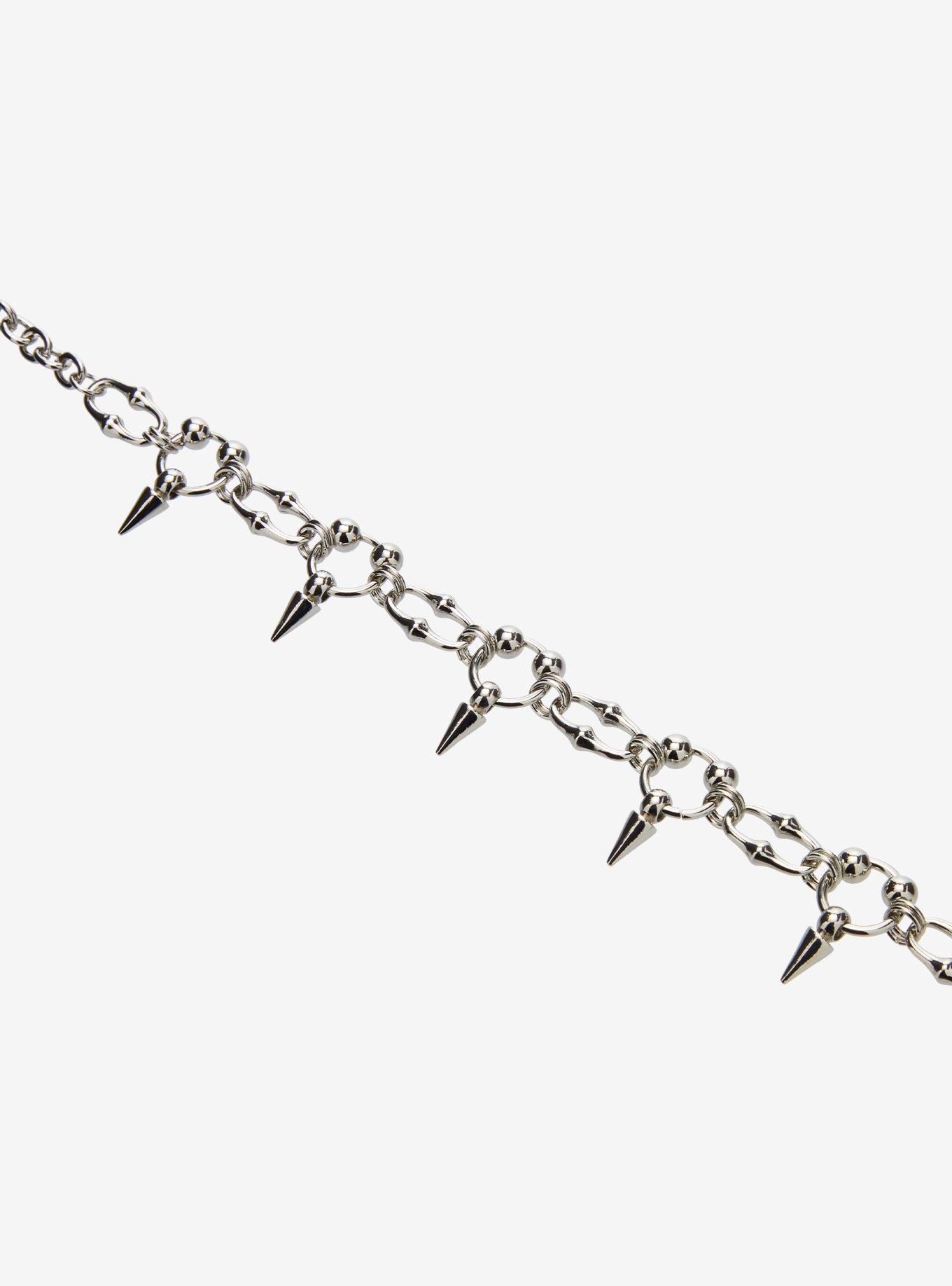 Social Collision Spike Chain Choker, , alternate
