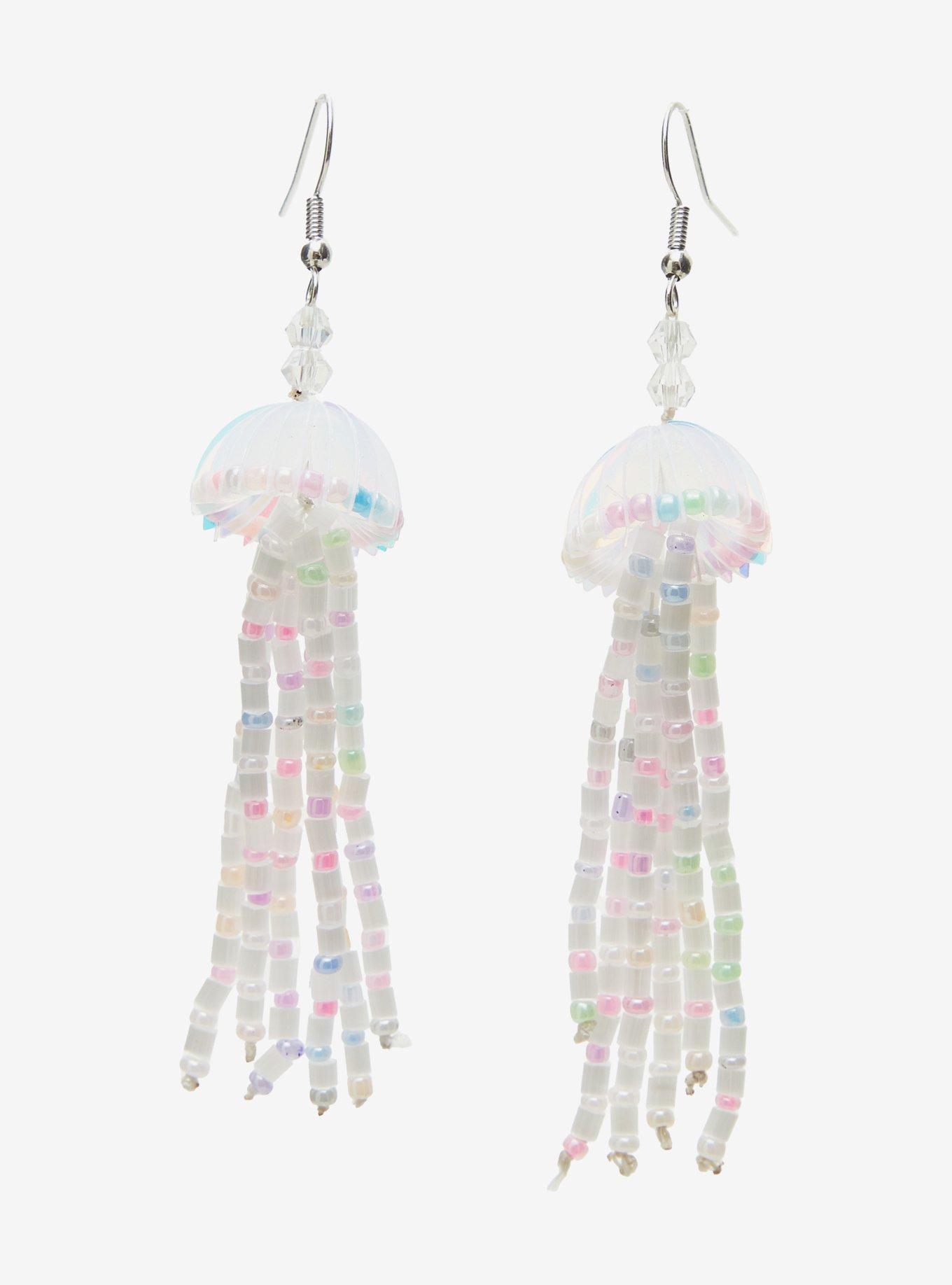 Sweet Society Iridescent Bead Jellyfish Earrings, , hi-res