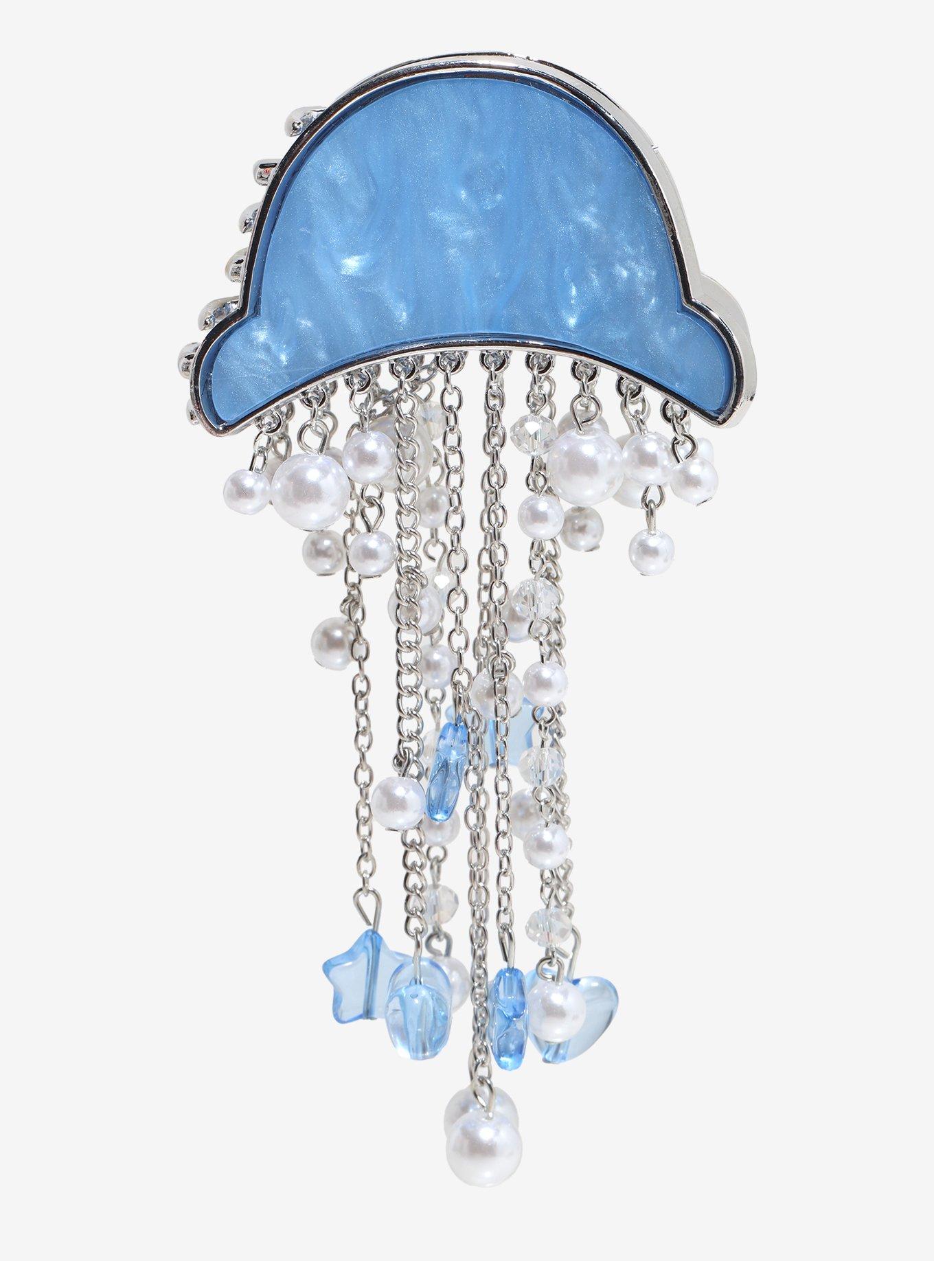 Sweet Society Blue Iridescent Jellyfish Claw Hair Clip, , hi-res