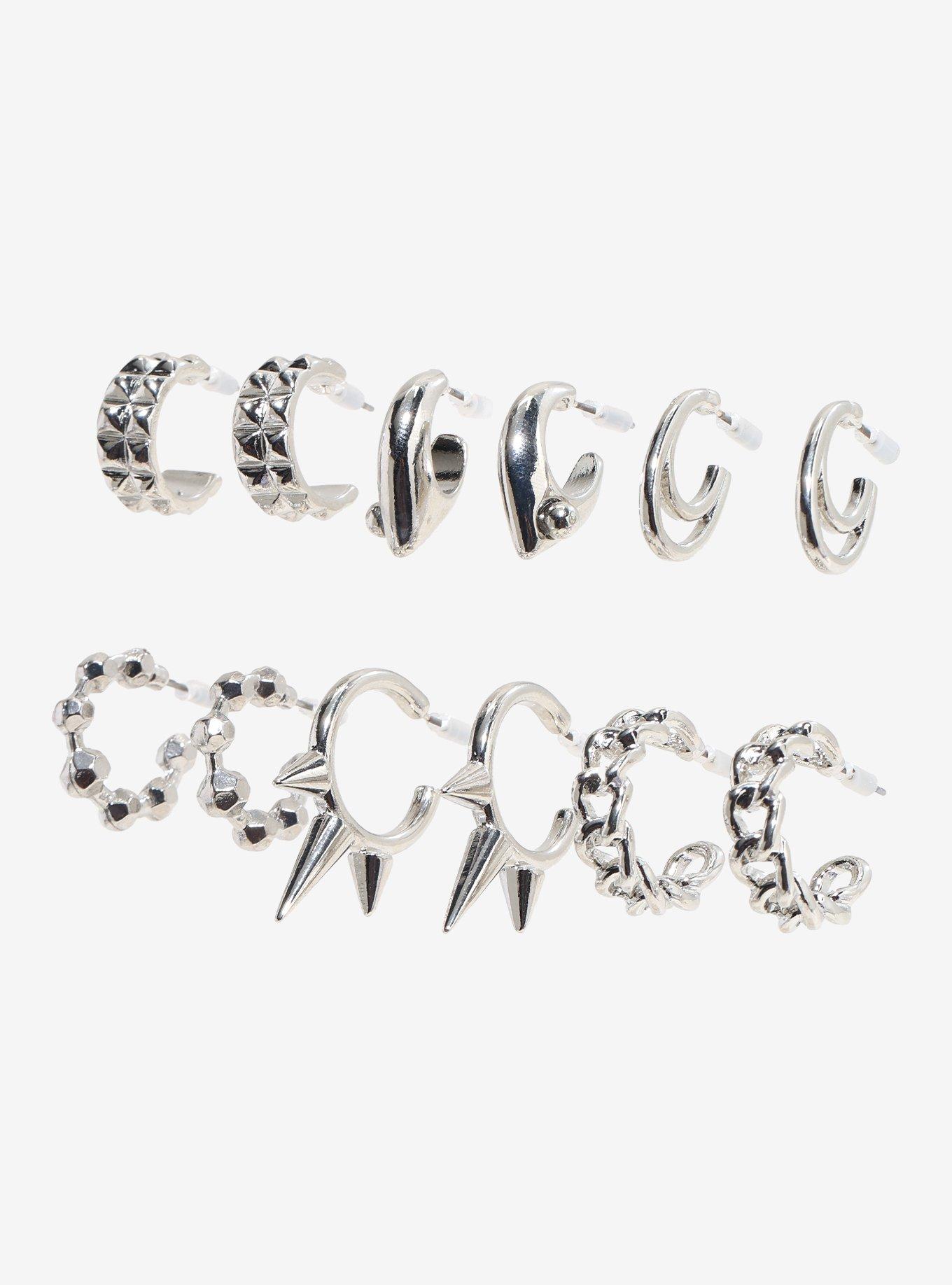 Social Collision Chain Spike Mini Hoop Set, , hi-res