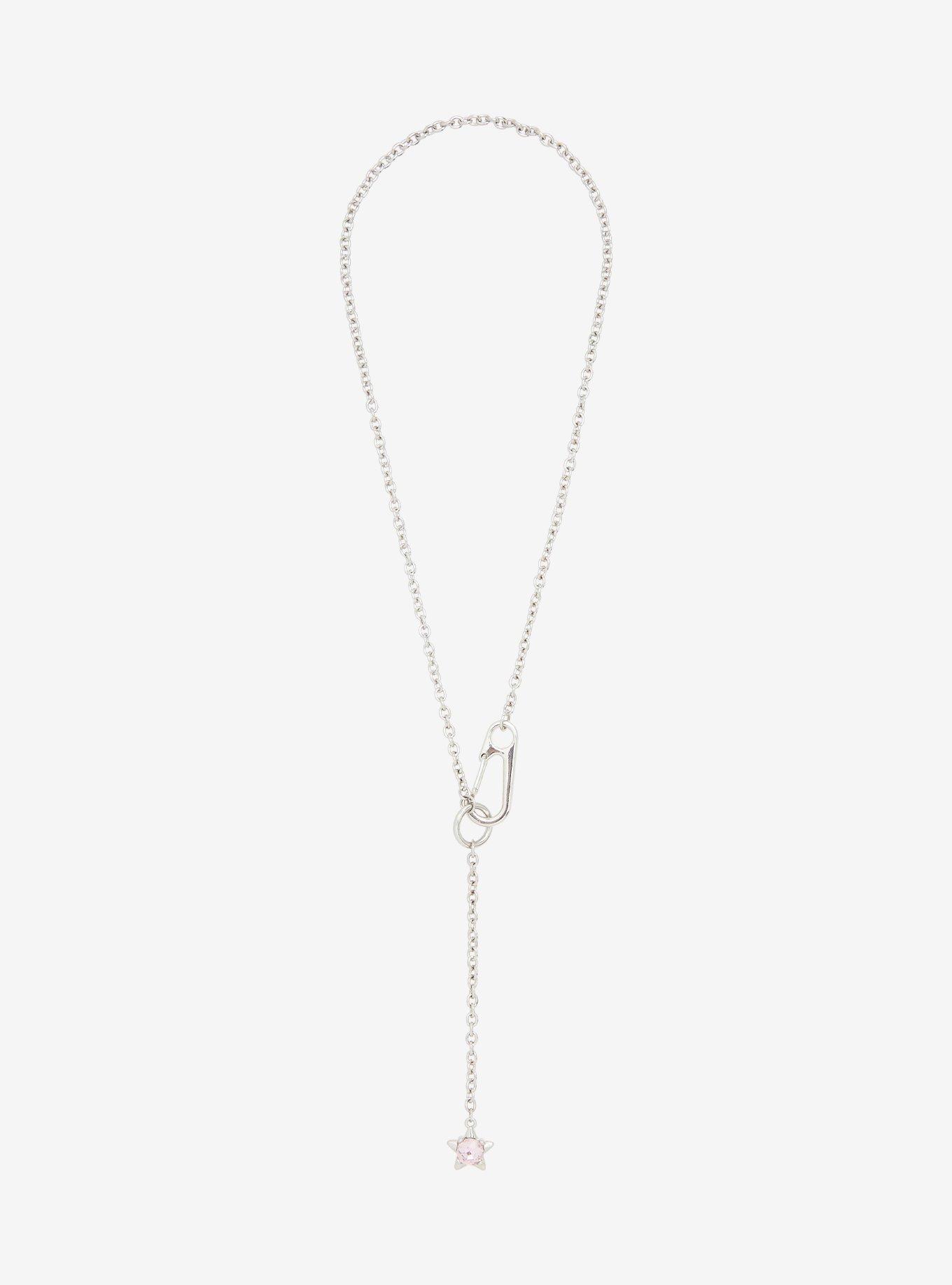 Social Collision Carabiner Star Lariat Necklace, , hi-res