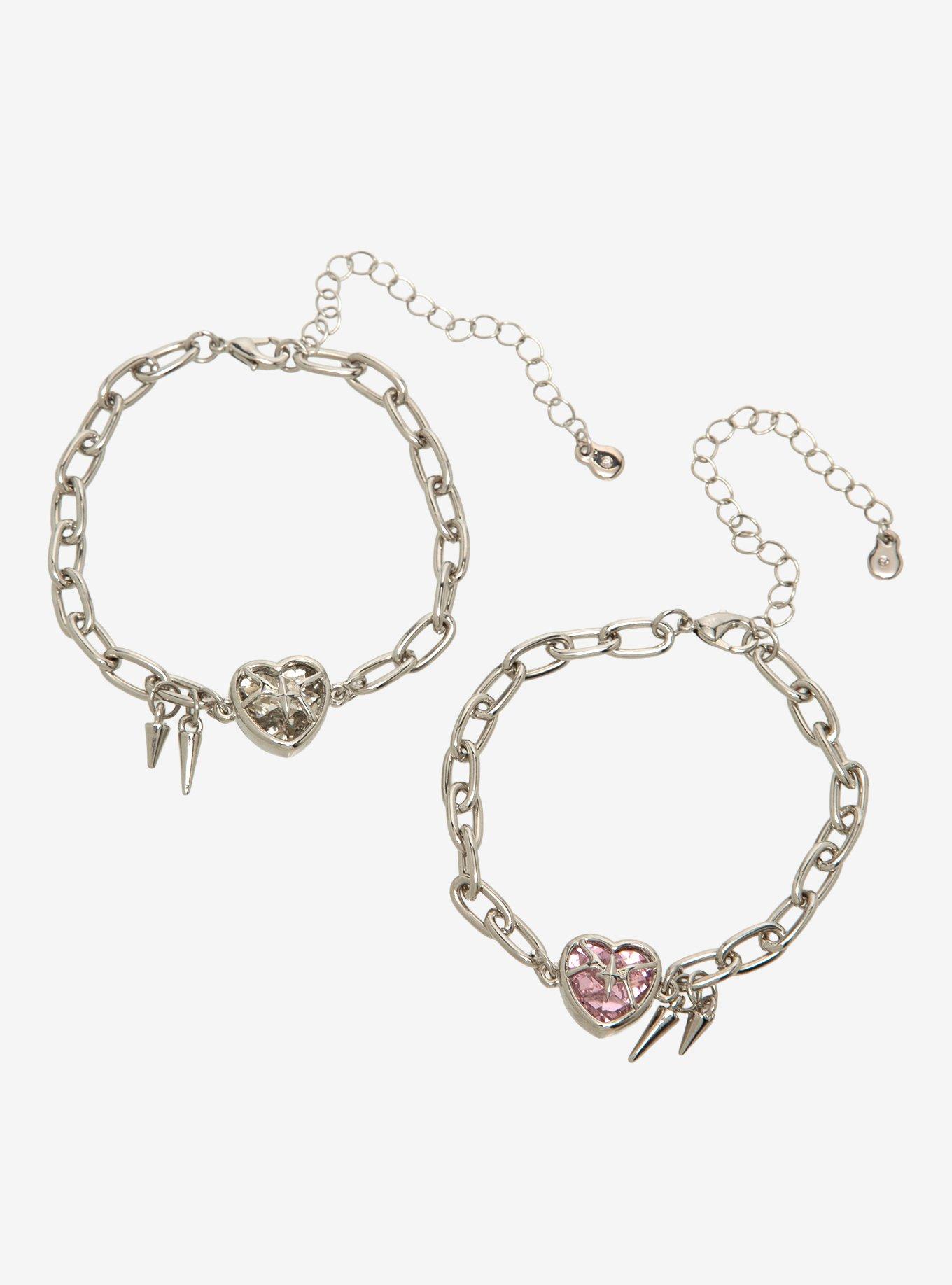 Social Collision Aurora Star Heart Best Friend Bracelet Set, , hi-res