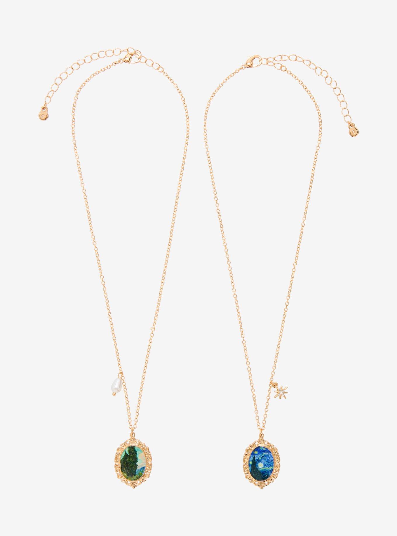 Thorn & Fable Van Gogh Painting Best Friend Necklace Set, , hi-res