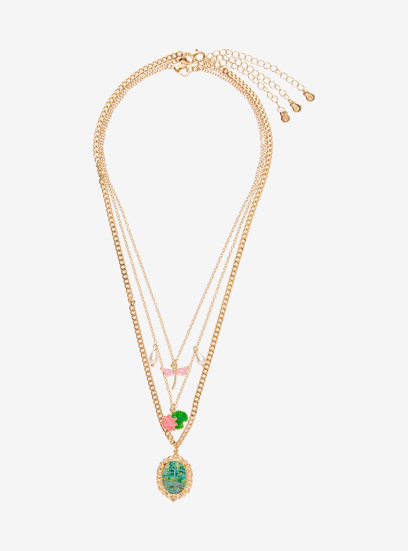 Thorn & Fable Monet Water Lilies Necklace Set, , hi-res