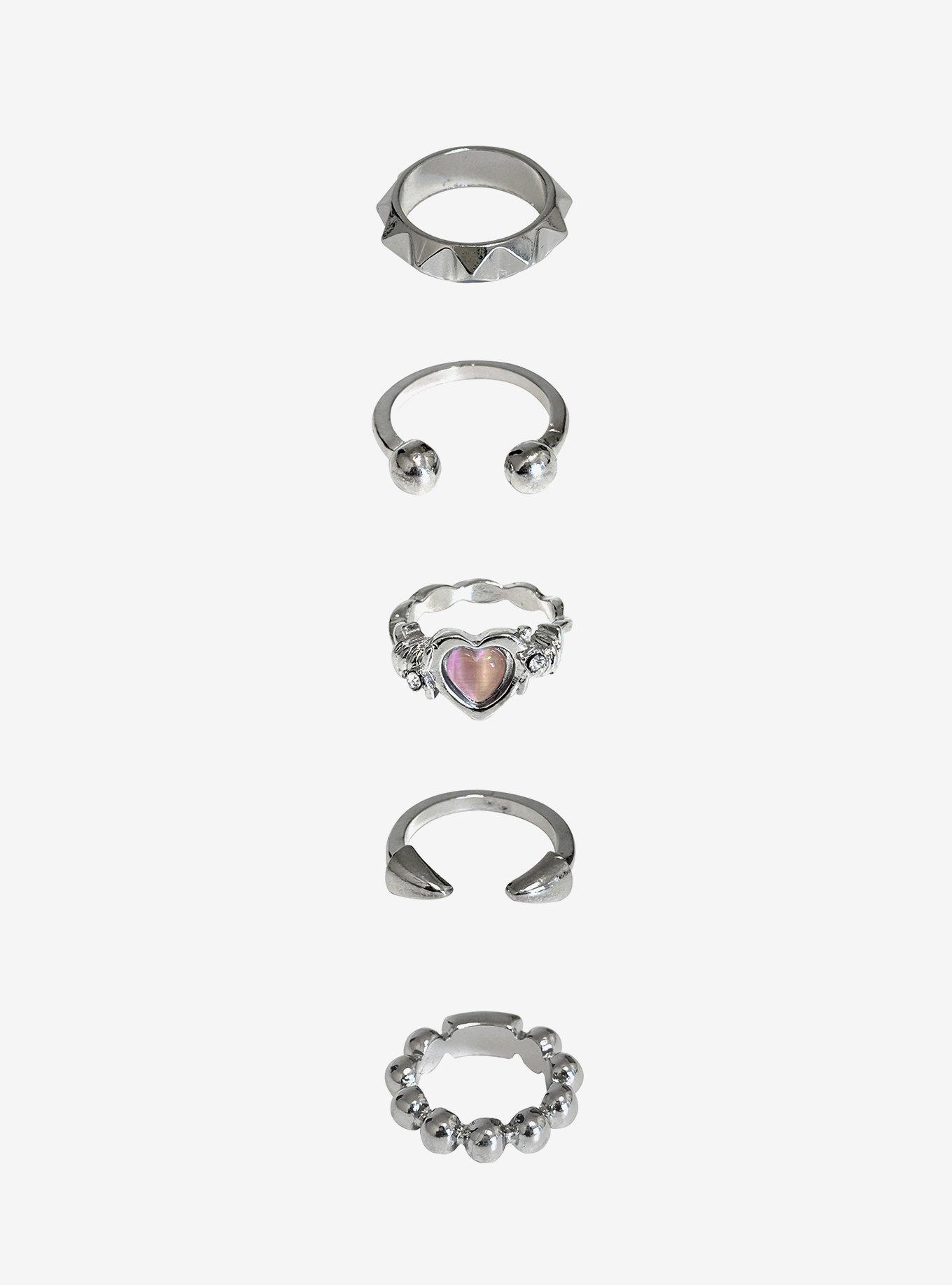 Social Collision Septum Barbell Ring Set, , hi-res