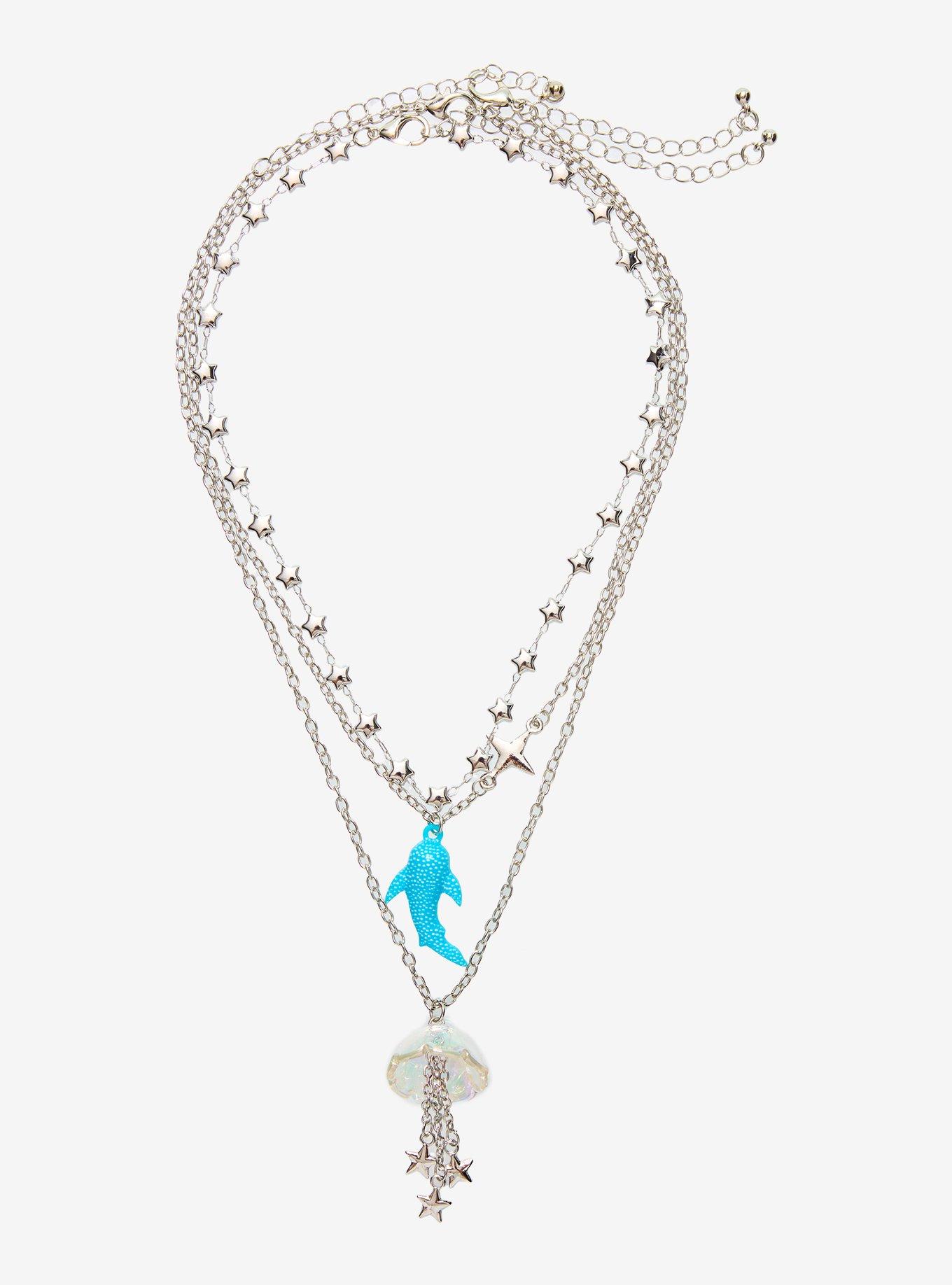 Sweet Society Jellyfish Shark Star Necklace Set, , hi-res