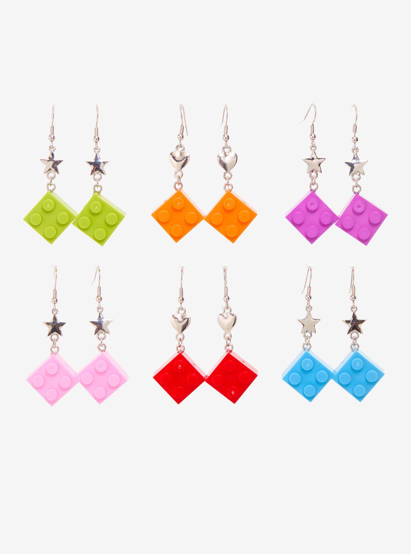 Rainbow Building Block Drop Earring Set, , hi-res