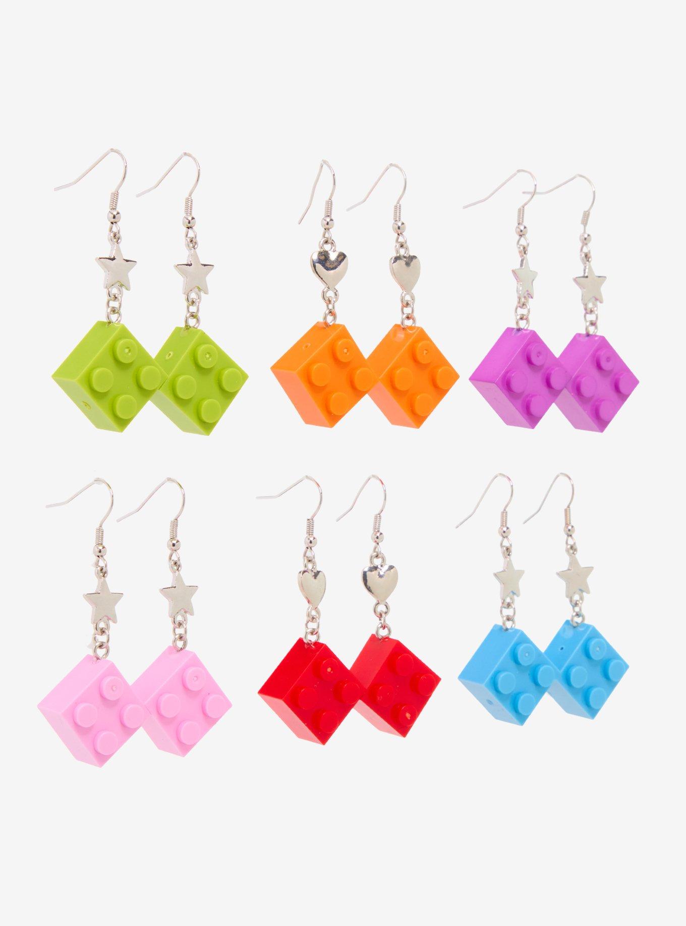 Rainbow Building Block Drop Earring Set, , alternate