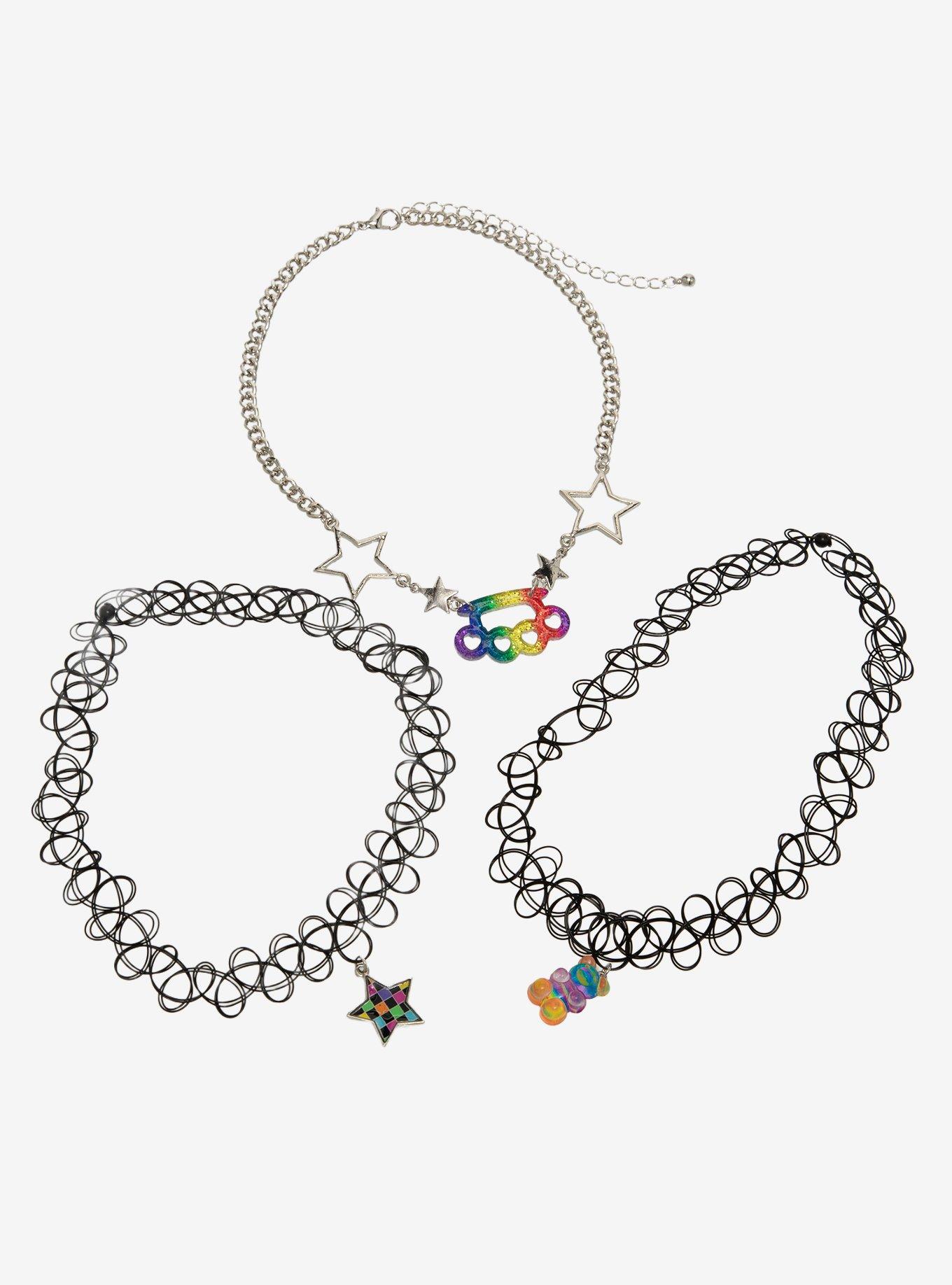 Rainbow Star Brass Knuckle Choker Set, , hi-res