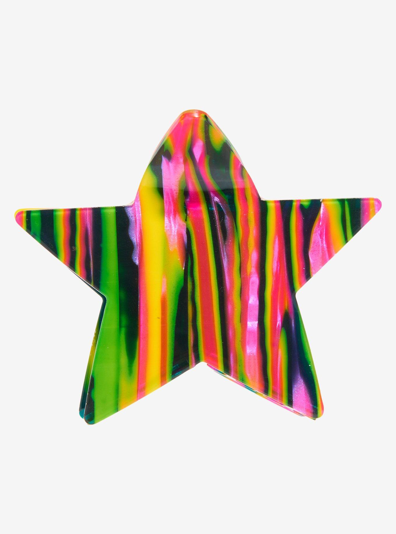 Star Multicolor Marble Stripe Claw Hair Clip, , alternate