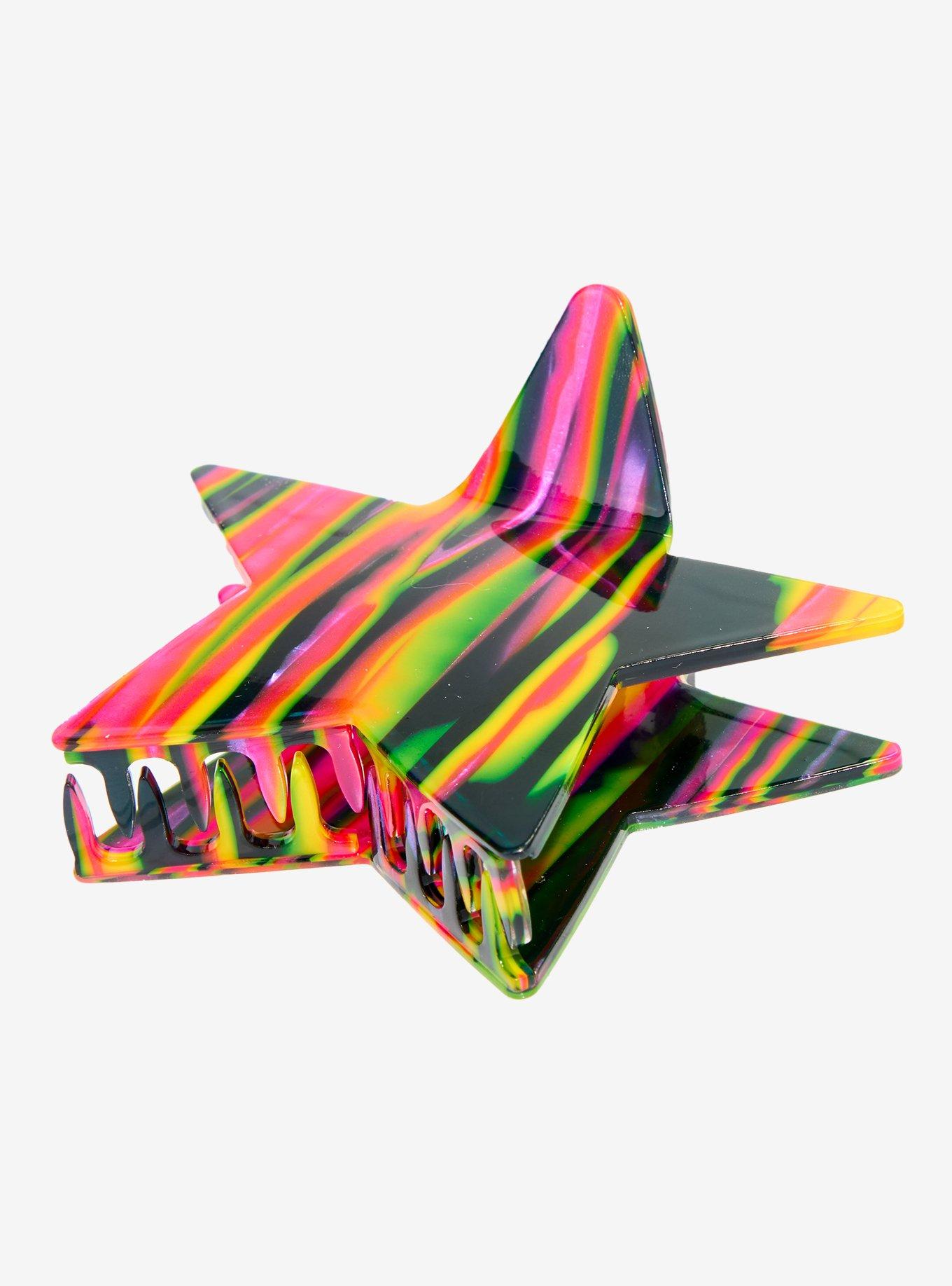 Star Multicolor Marble Stripe Claw Hair Clip, , alternate