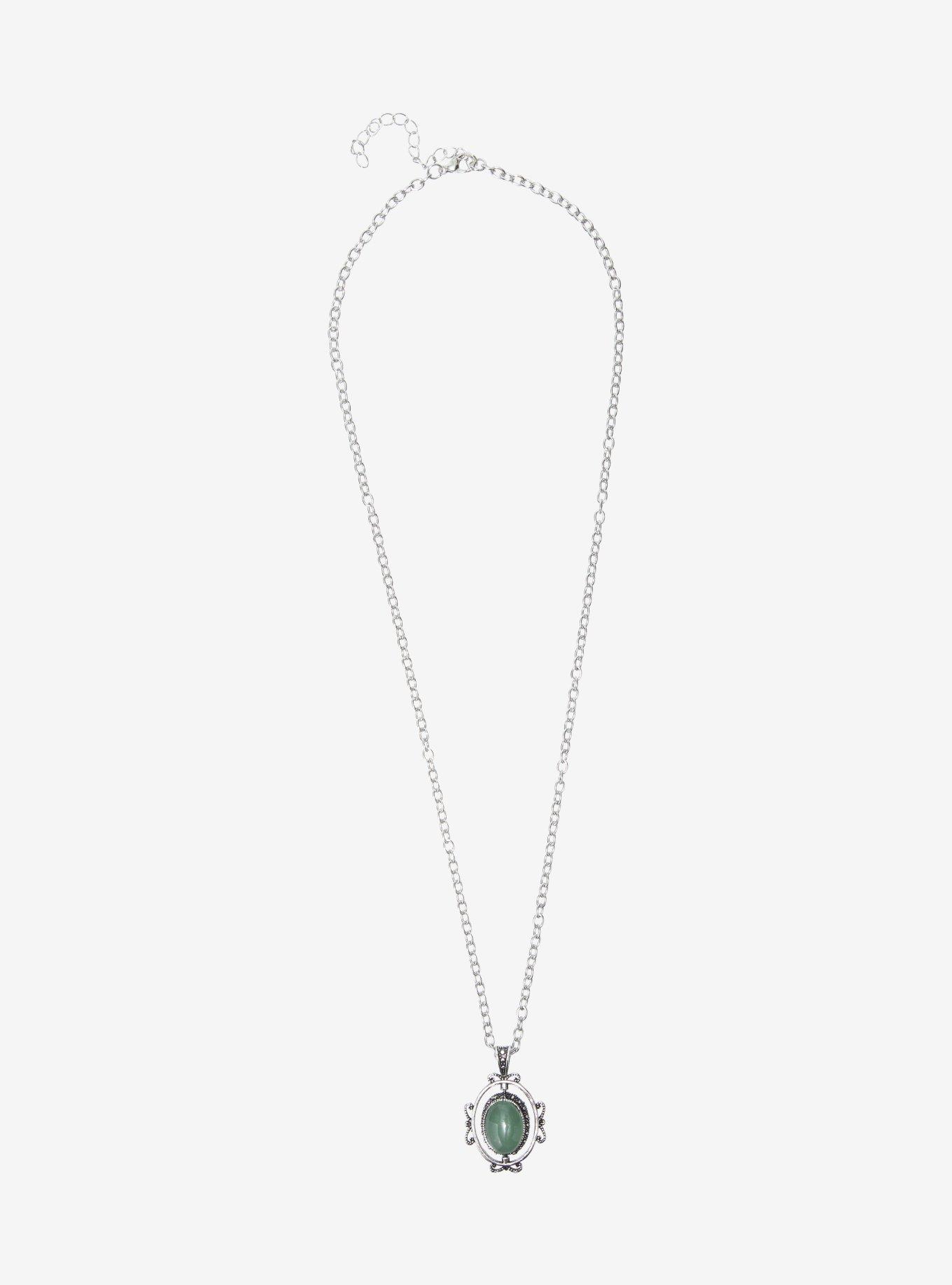 Thorn & Fable Green Stone Reversible Necklace, , hi-res