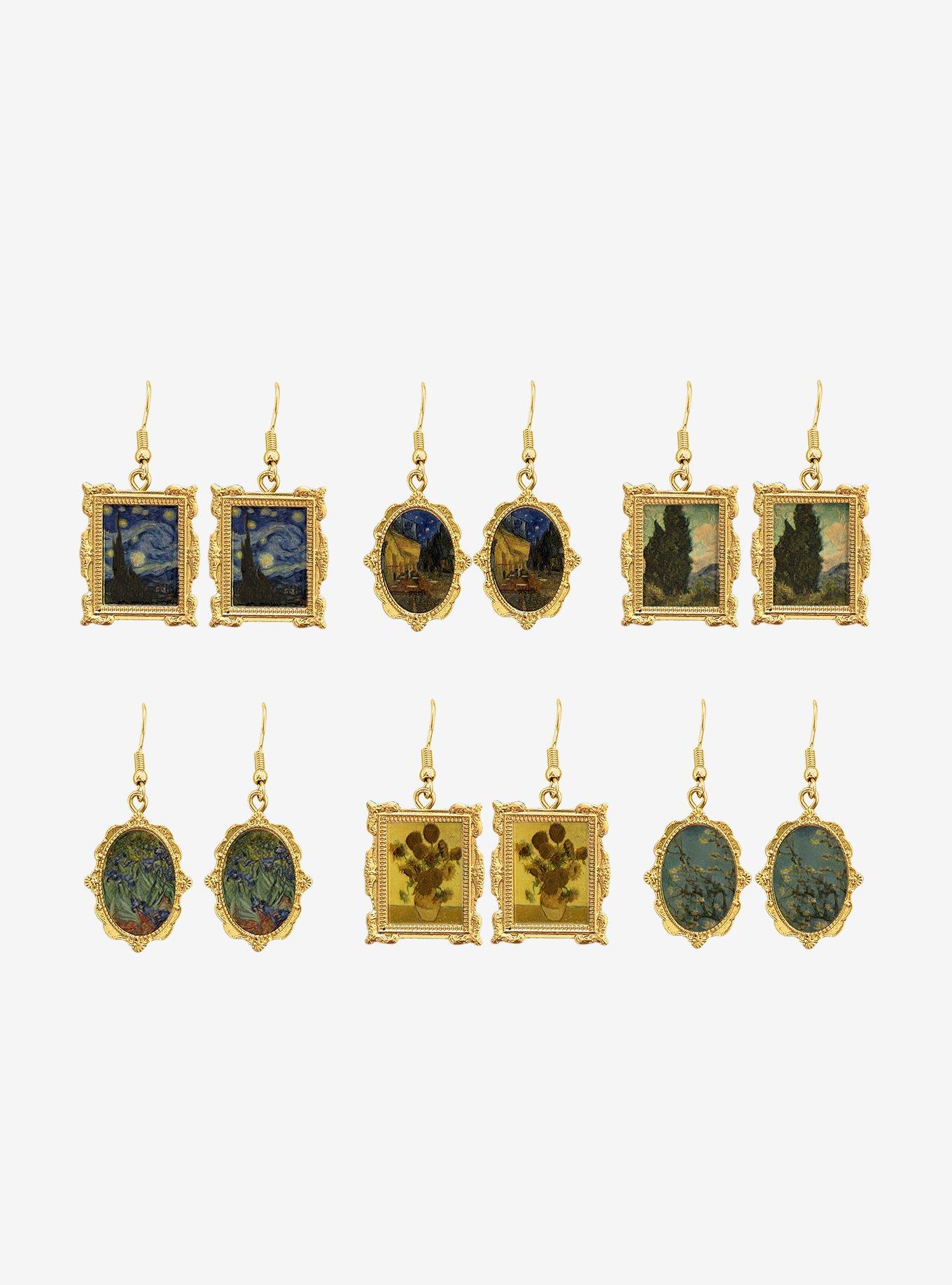 Thorn & Fable World Of Vincent Van Gogh Paintings Earring Set, , hi-res