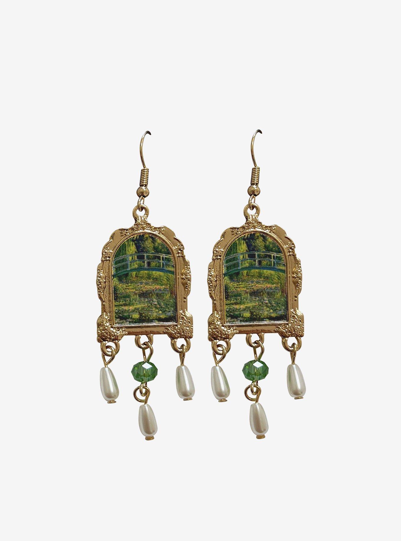 Thorn & Fable Monet Frame Drop Earrings, , hi-res