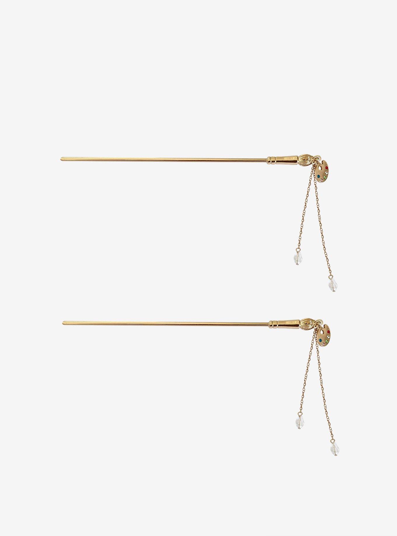 Thorn & Fable Artist Paintbrush Hair Stick Set, , hi-res
