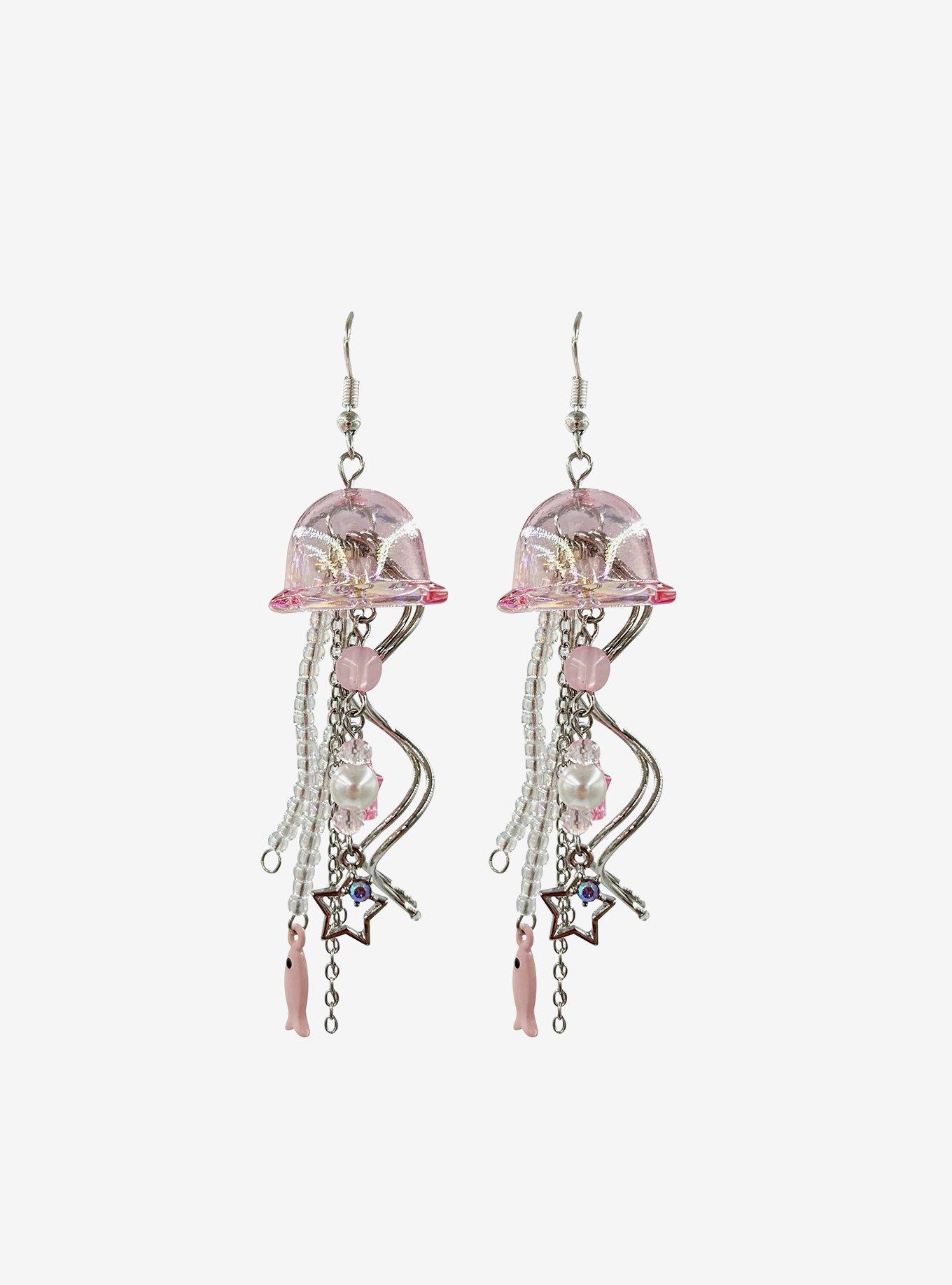 Sweet Society Pink Jellyfish Drop Earrings, , hi-res