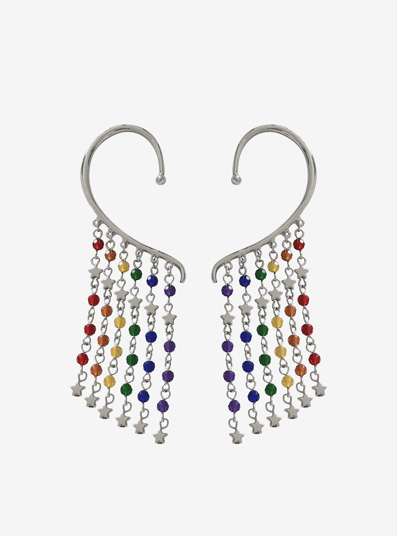 Sweet Society Rainbow Star Ear Cuff Set, , hi-res