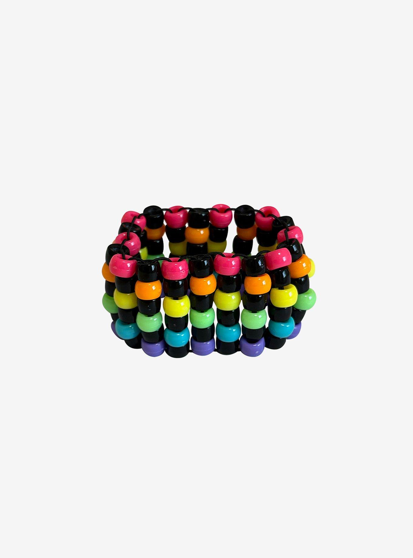 Rainbow Bead Cuff Bracelet, , hi-res