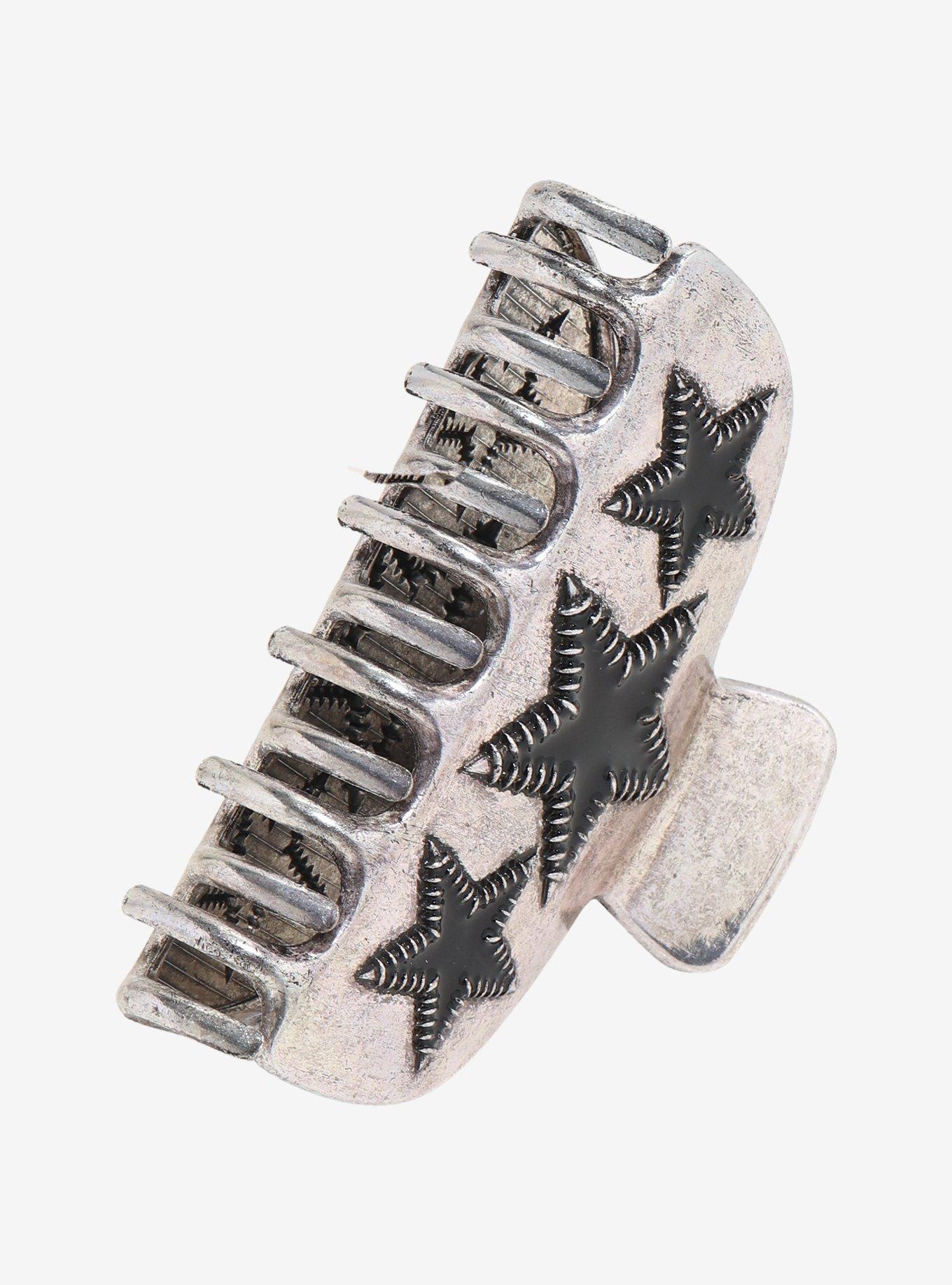 Social Collision Barbed Wire Star Claw Hair Clip, , alternate