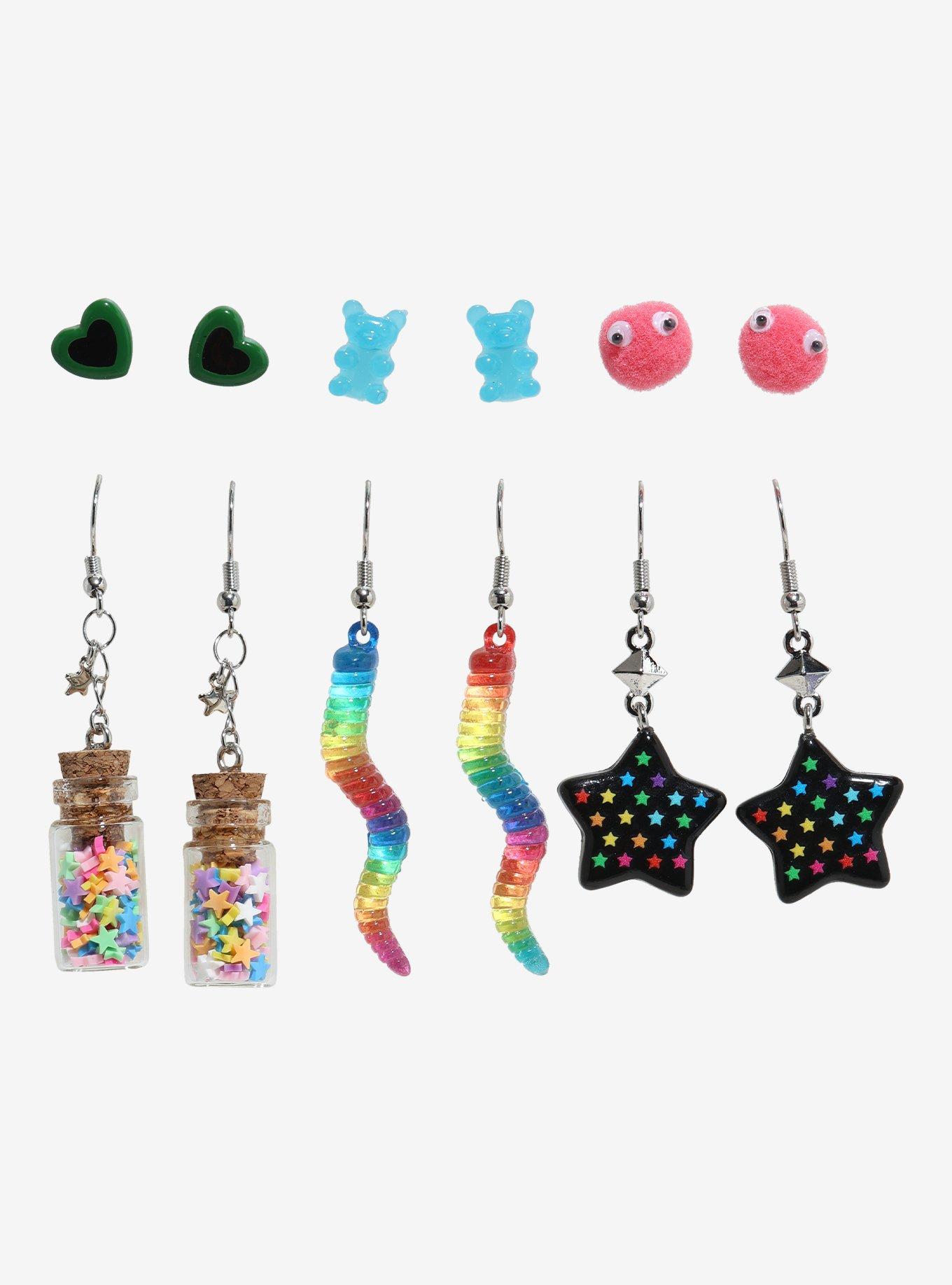 Sweet Society Rainbow Candy Star Earring Set, , alternate