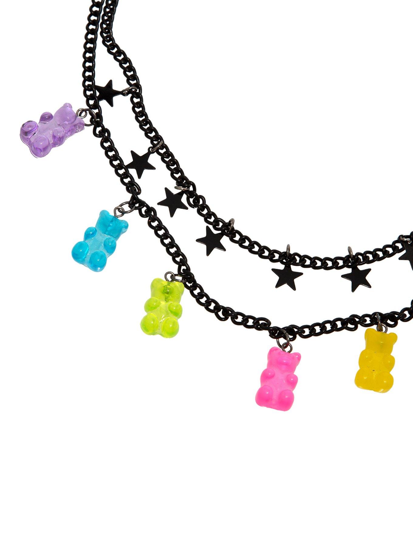 Rainbow Candy Bear Necklace Set, , alternate
