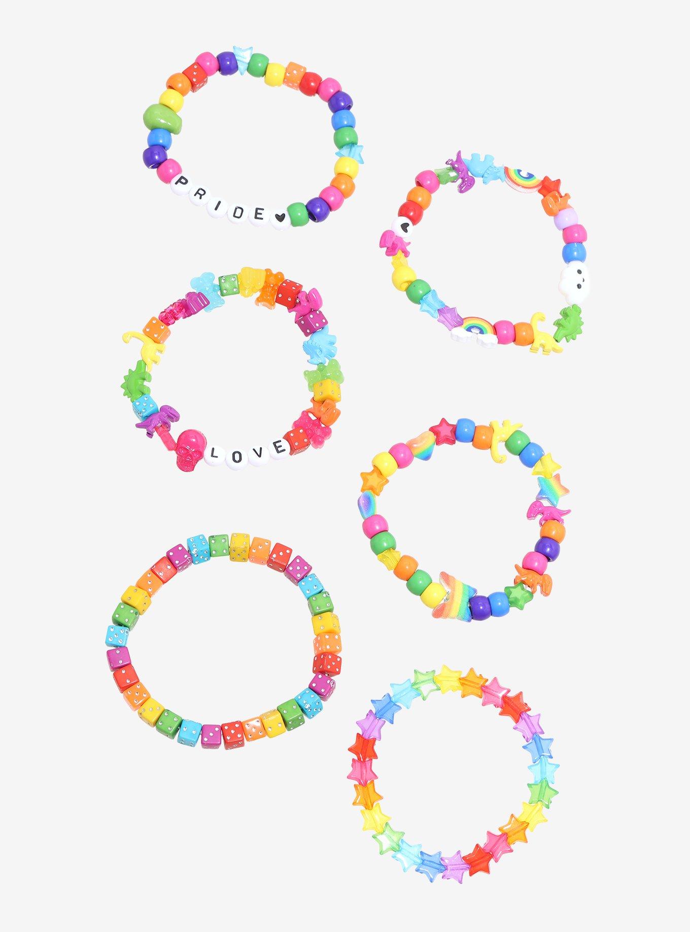 Sweet Society Pride Love Rainbow Bead Bracelet Set, , hi-res