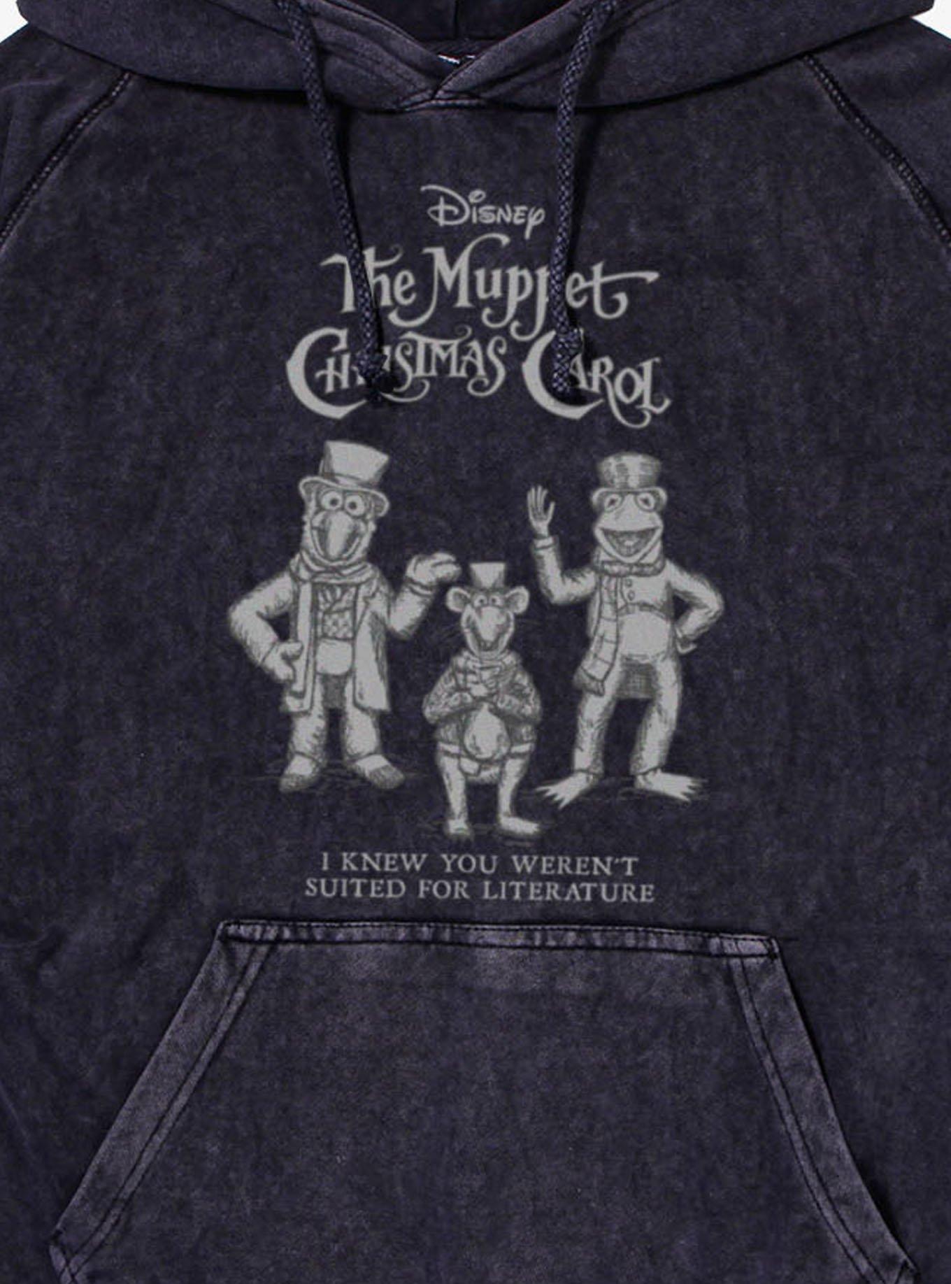 Disney The Muppets Christmas Carol Not Suited For Literature Kermit Gonzo Rizzo Mineral Wash Hoodie, , hi-res