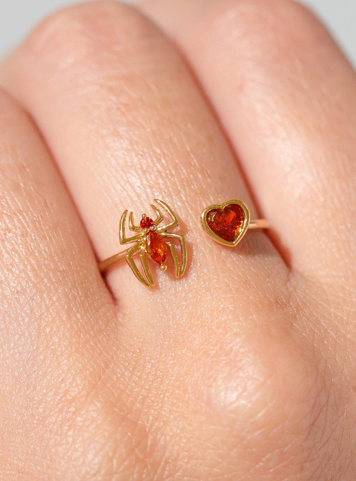 Marvel X Girls Crew Spider-Man Web Of Love Adjustable Ring, , hi-res