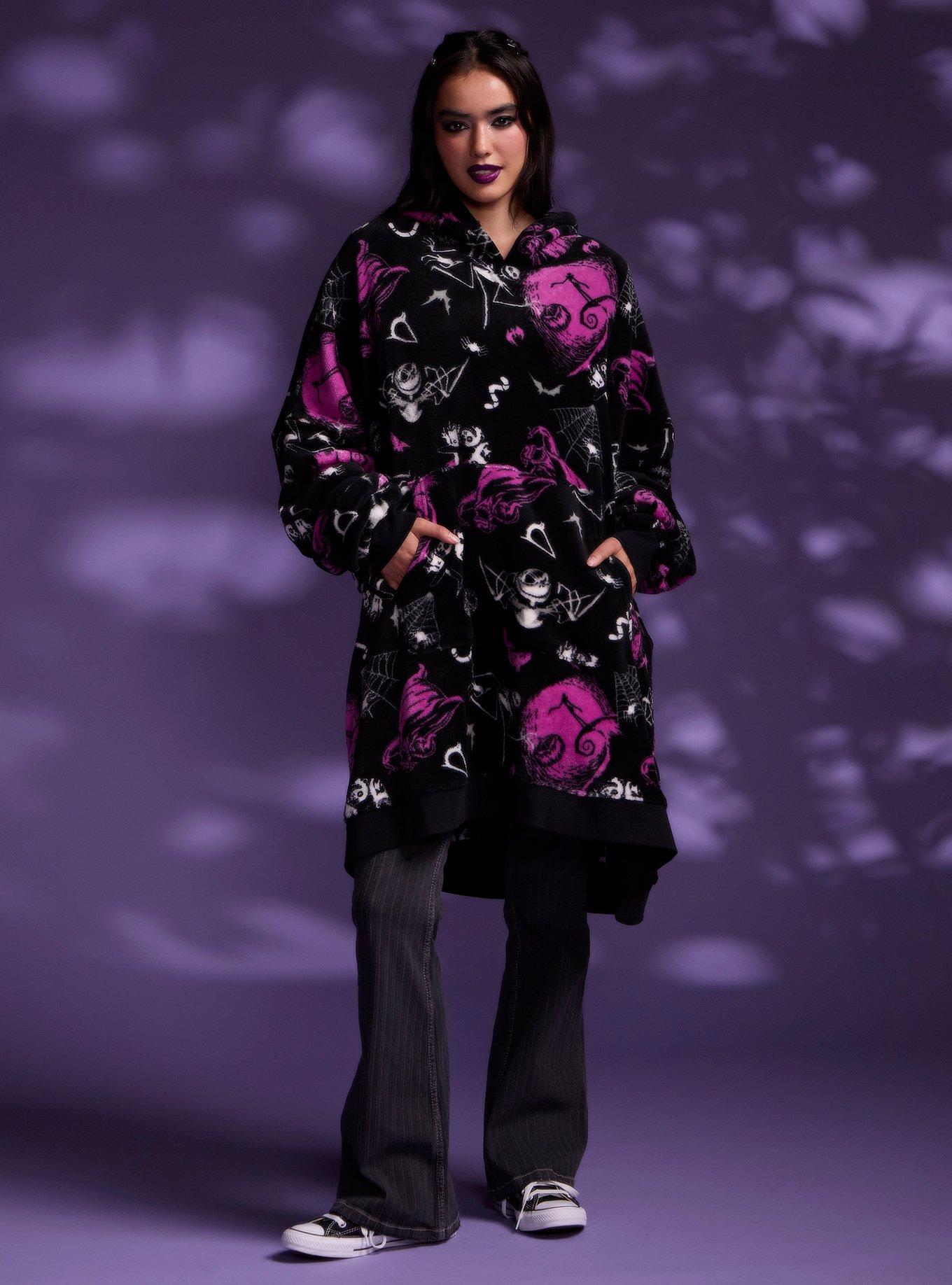 Her Universe The Nightmare Before Christmas Icons Fuzzy Oversized Hoodie, , hi-res