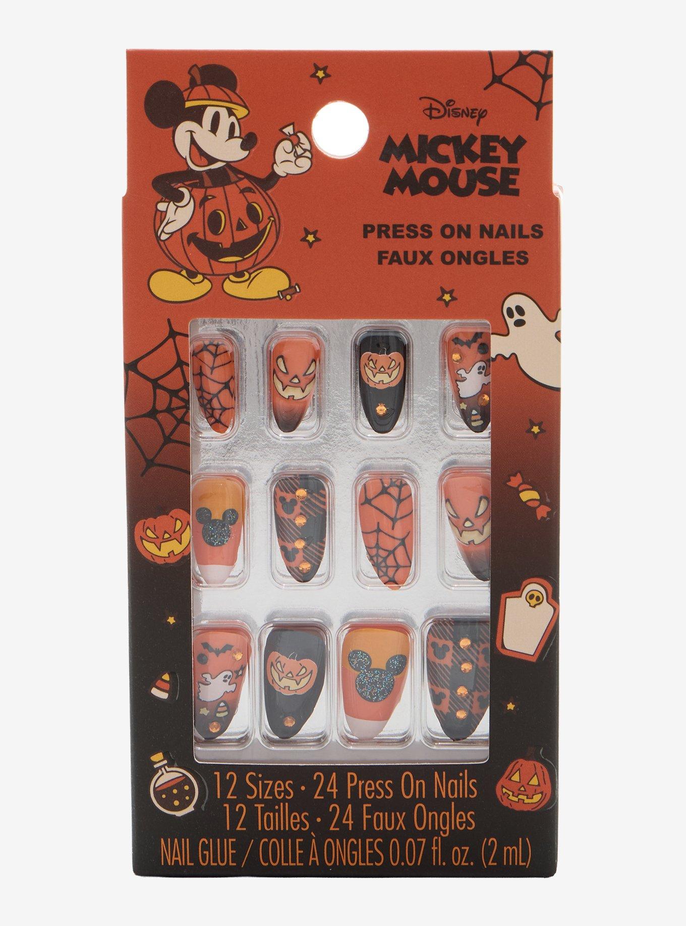 Disney Halloween Pumpkin Press-On Nails, , hi-res