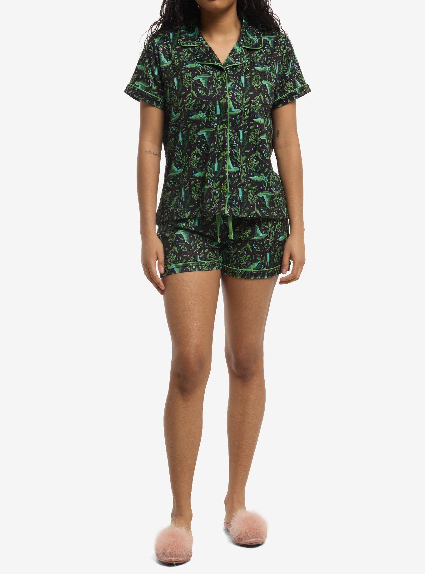Wicked Elphaba Hat Allover Print Sleep Shirt & Shorts Set, , hi-res