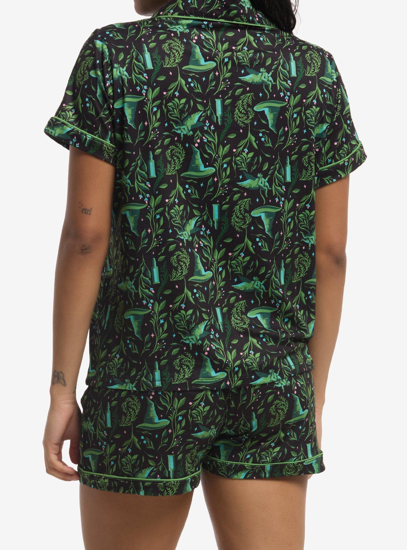 Wicked Elphaba Hat Allover Print Sleep Shirt & Shorts Set, MULTI, alternate - view 3