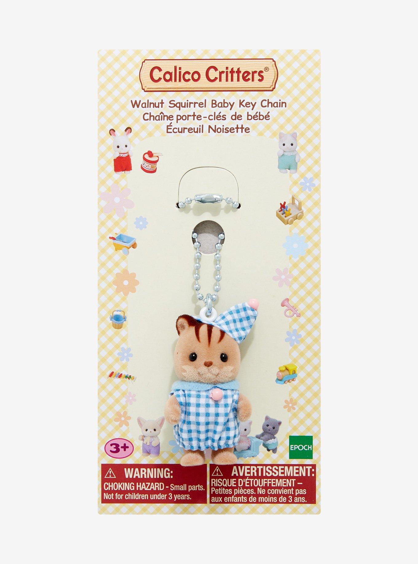 Calico Critters Walnut Squirrel Baby Key Chain, , hi-res