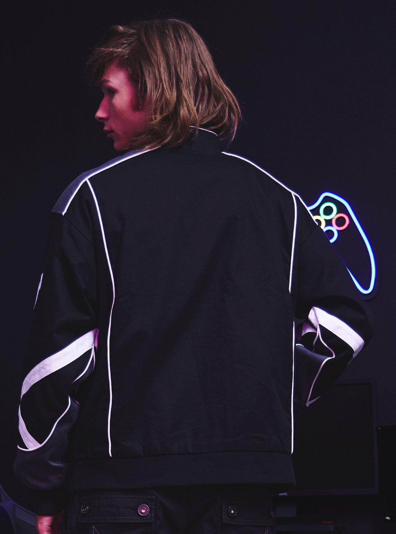 Our Universe Disney Kingdom Hearts Logo Racing Jacket, BLACK, alternate - view 3