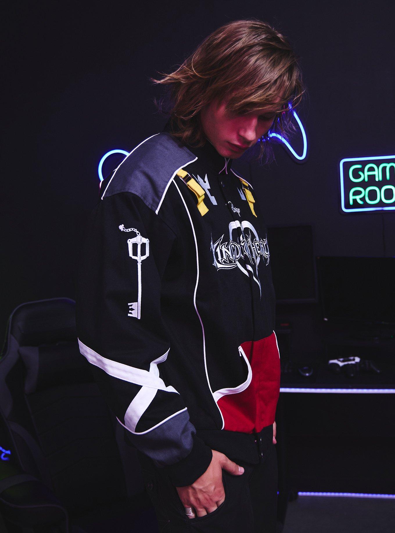 Our Universe Disney Kingdom Hearts Logo Racing Jacket, BLACK, alternate - view 5