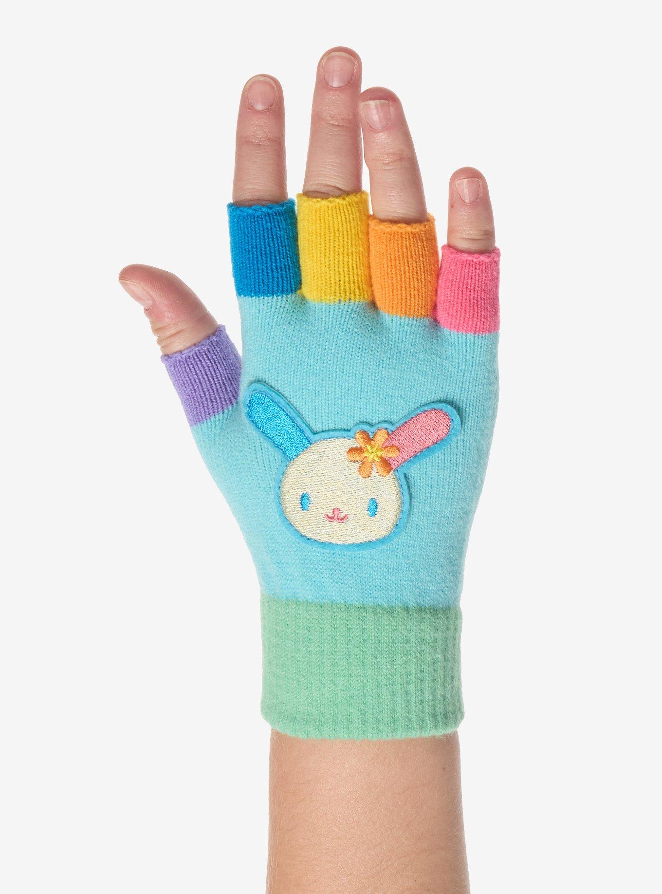 U*SA*HA*NA Rainbow Fingerless Gloves, , hi-res