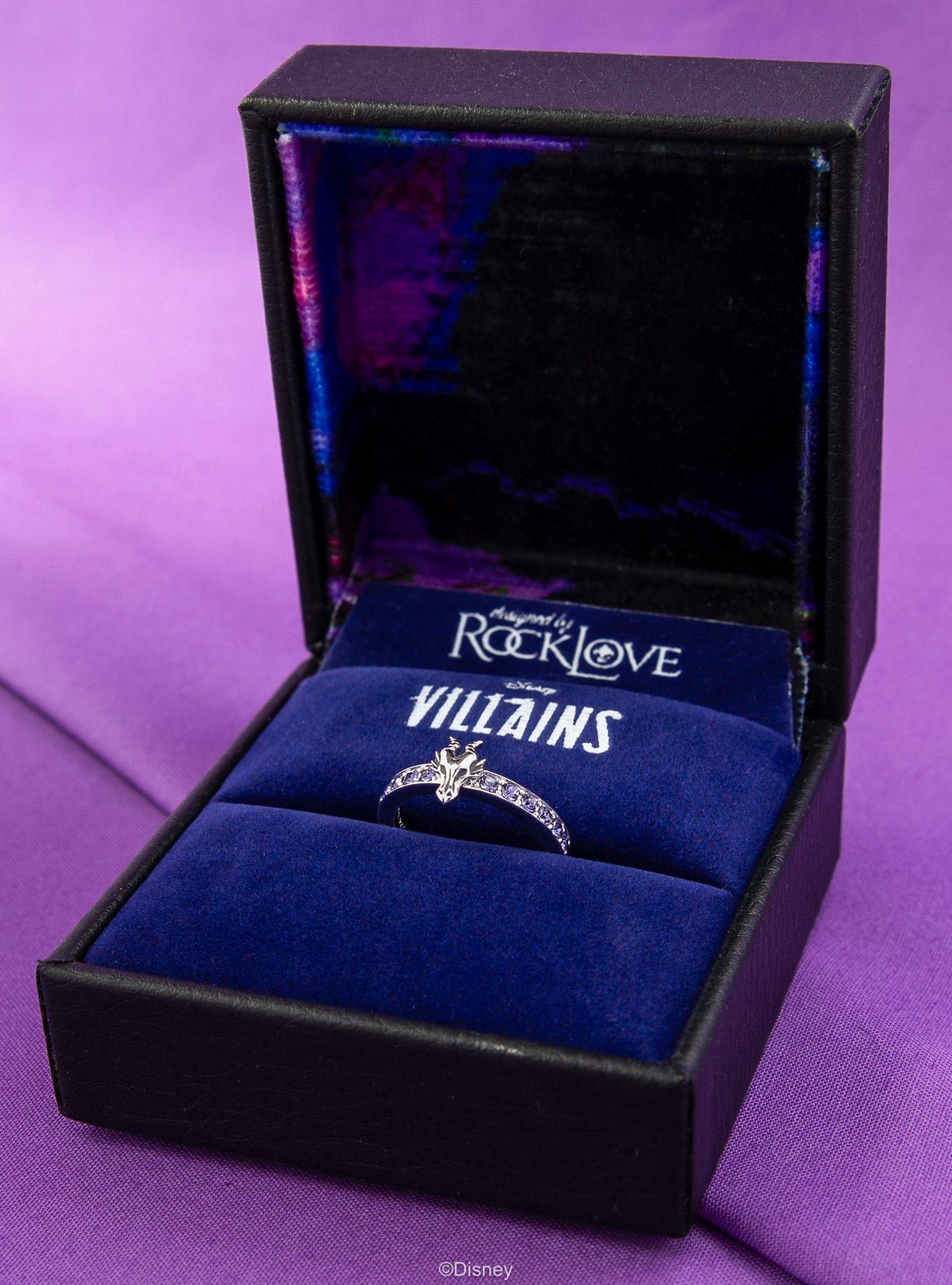 Disney X RockLove Disney Sleeping Beauty Maleficent Iconic Villains Stacker Ring, , hi-res