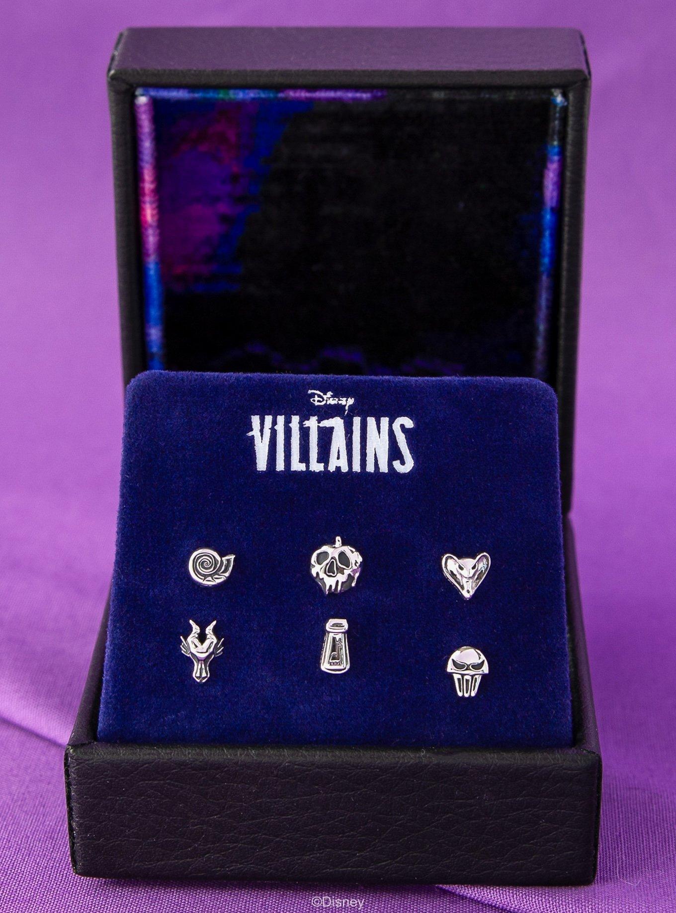 Disney X RockLove Disney Villains Iconic Villains Stud Earrings Set, , hi-res