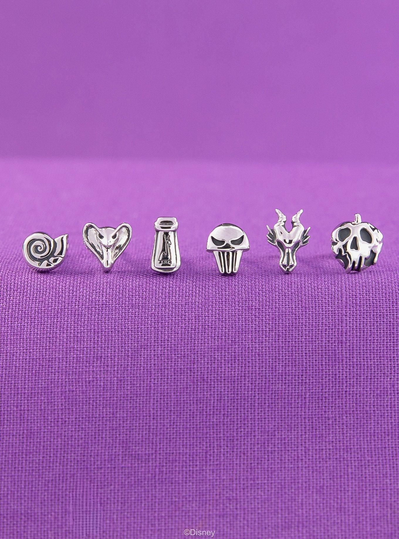 Disney X RockLove Disney Villains Iconic Villains Stud Earrings Set, , alternate