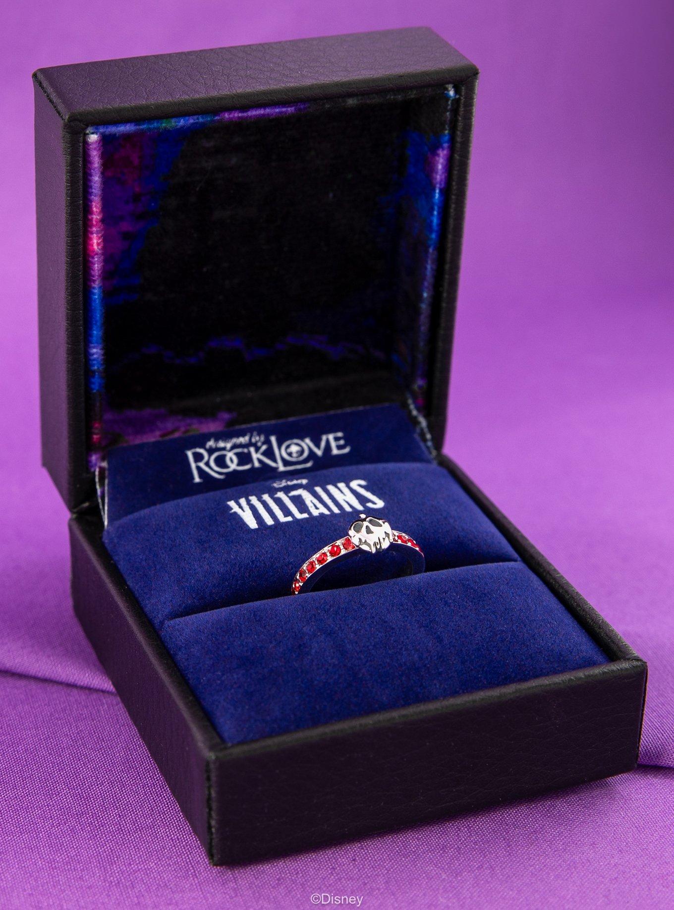 Disney X RockLove Disney Snow White Evil Queen Iconic Villains Stacker Ring, RED, alternate