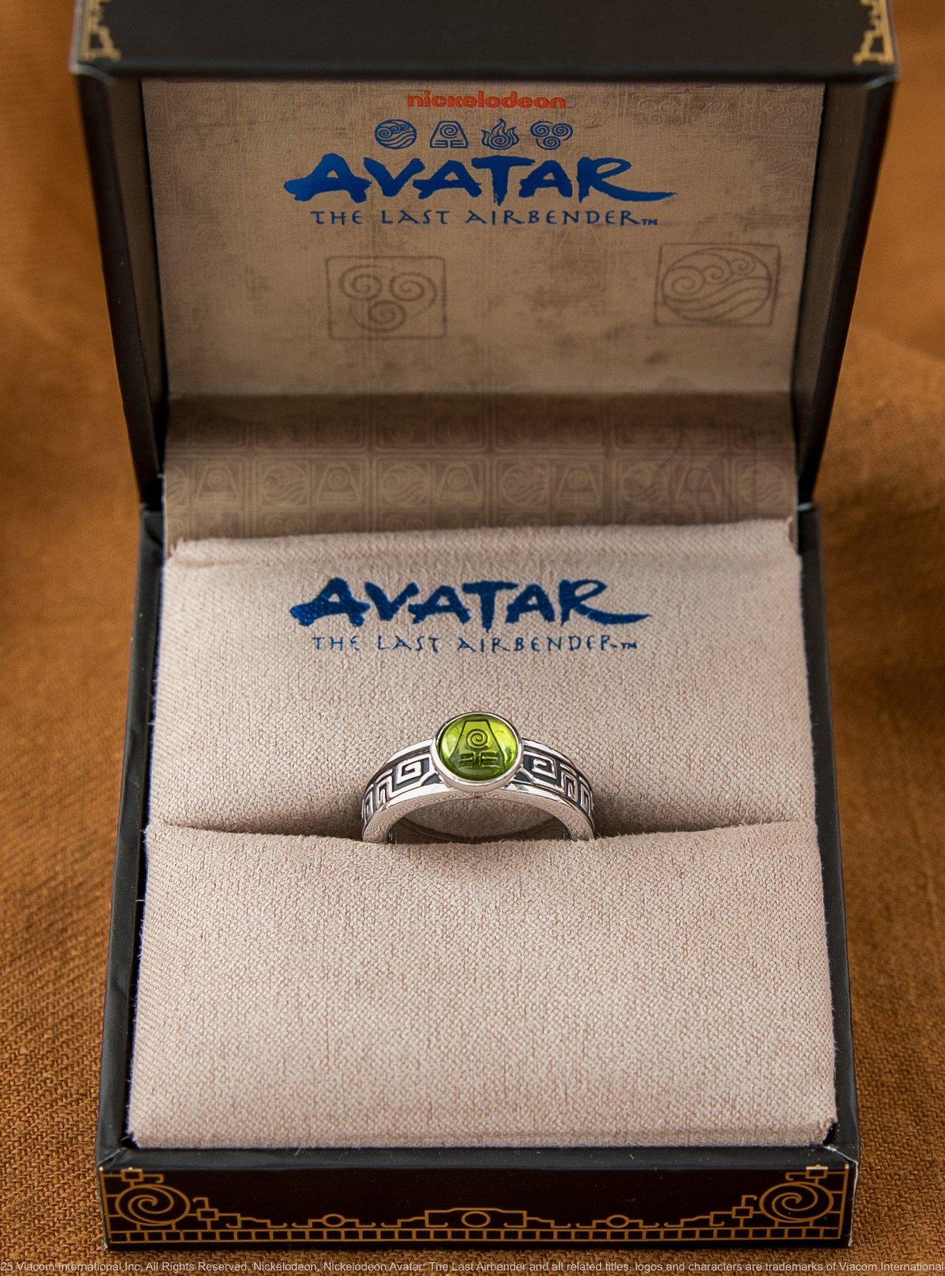 Avatar The Last Airbender X RockLove Earthbender Spinner Ring, GREEN, alternate