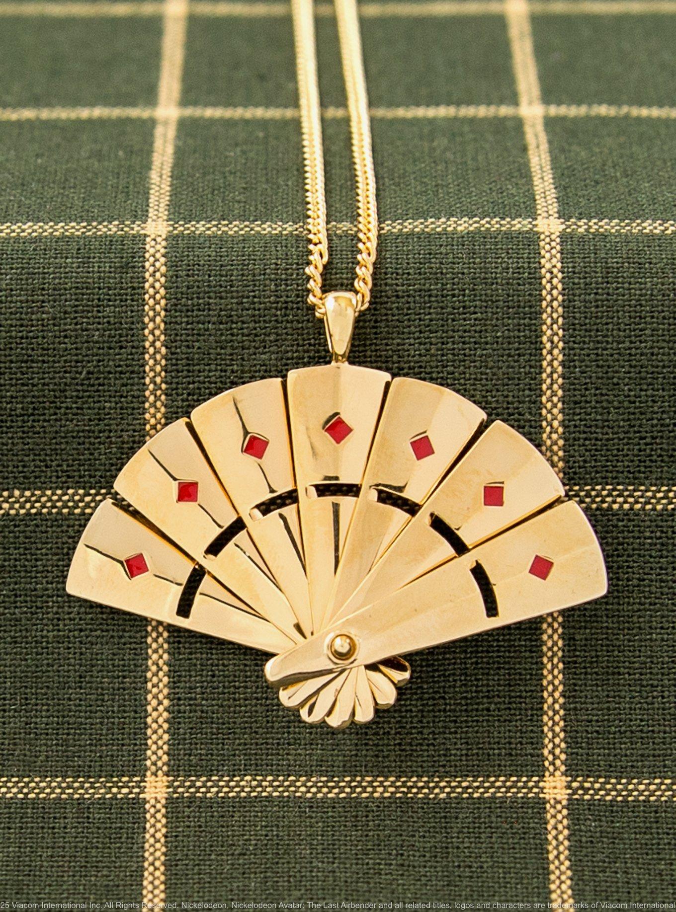 Avatar The Last Airbender X RockLove Kyoshi Warrior Fan Necklace, , alternate