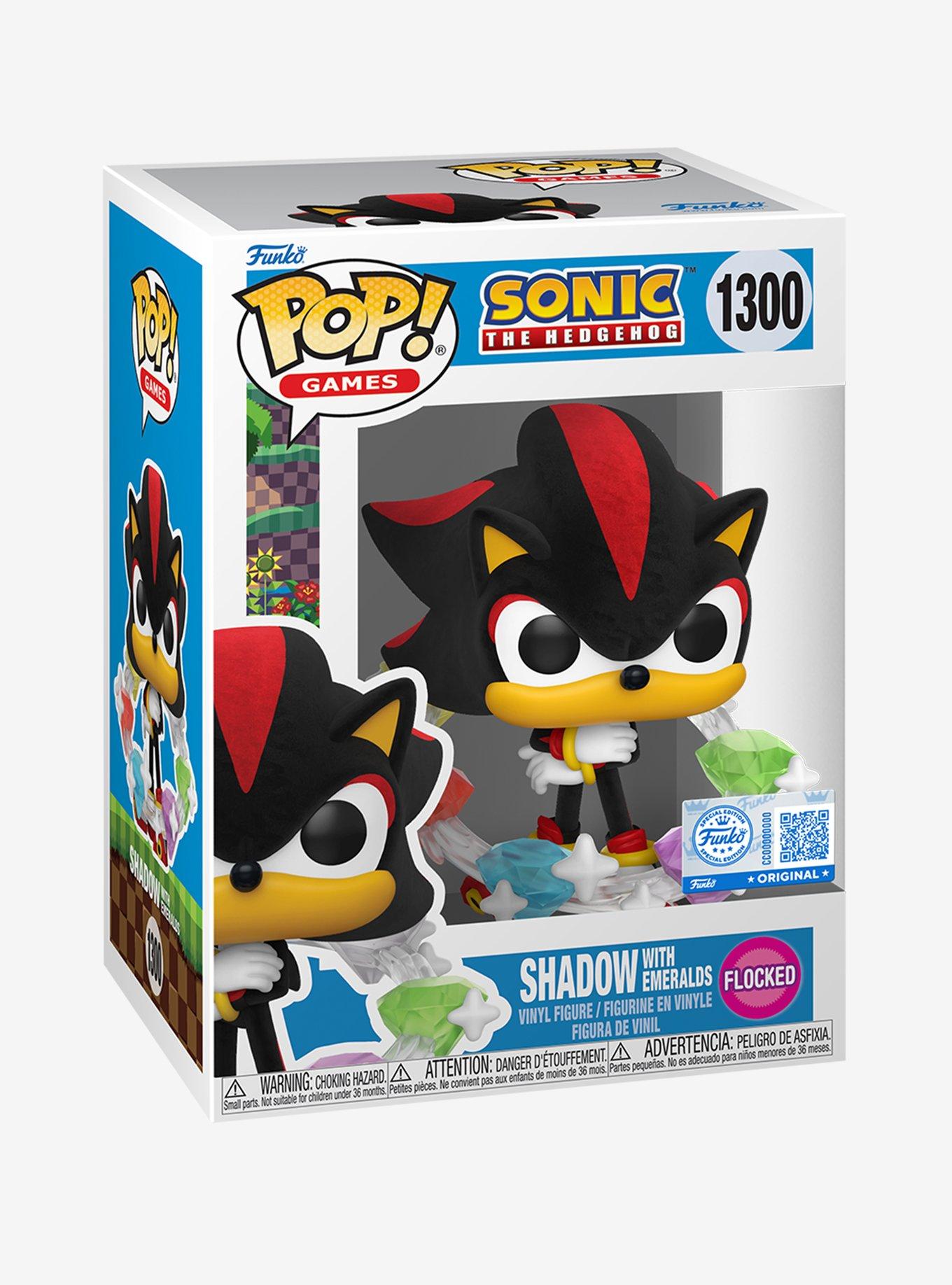 Funko Sonic The Hedgehog Pop! Games Shadow With Emeralds (Flocked) Vinyl Figure Hot Topic Exclusive, , alternate - view 2