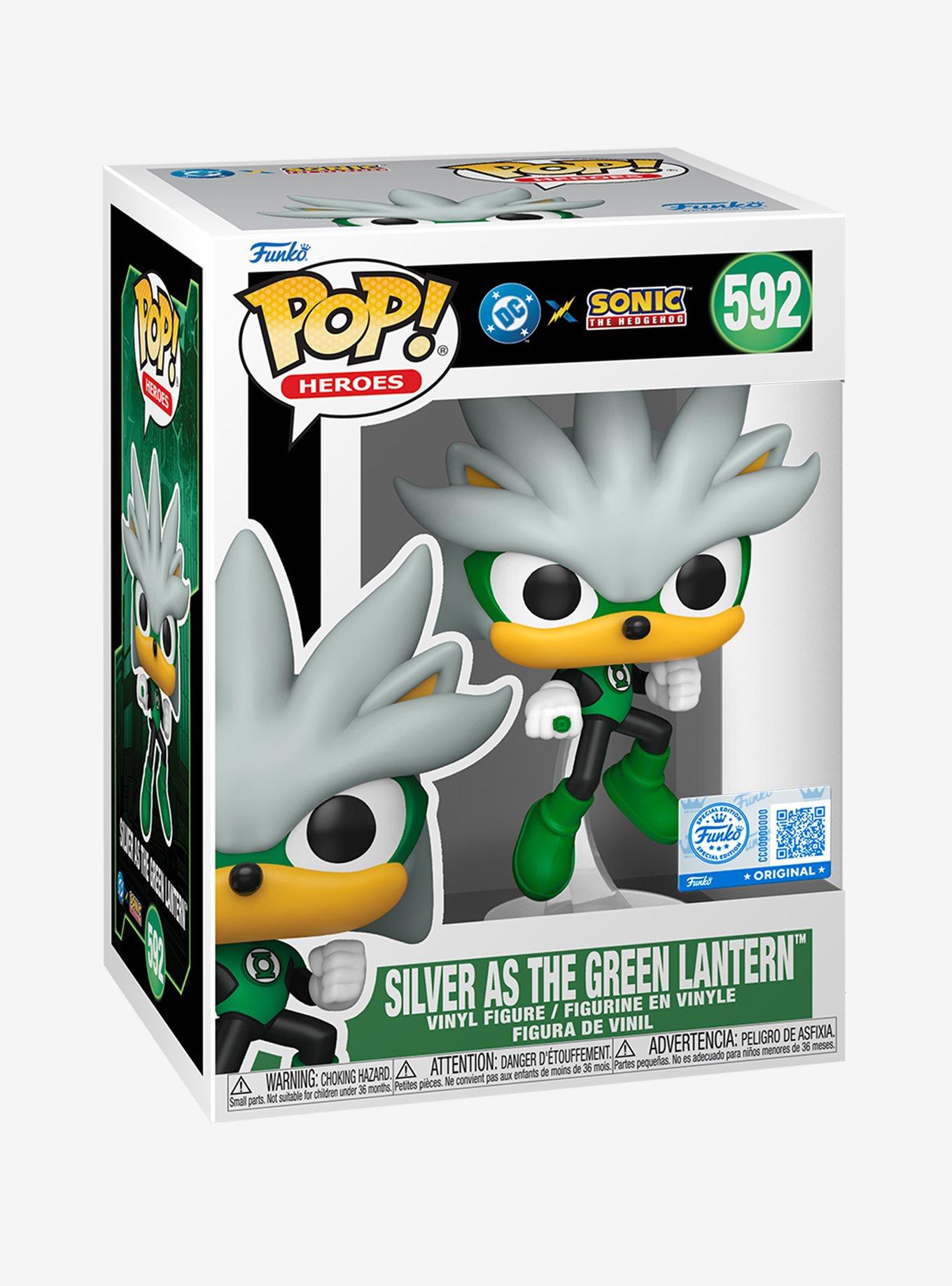 Funko DC Comics X Sonic The Hedgehog Pop! Heroes Silver As The Green Lantern Vinyl Figure, , hi-res