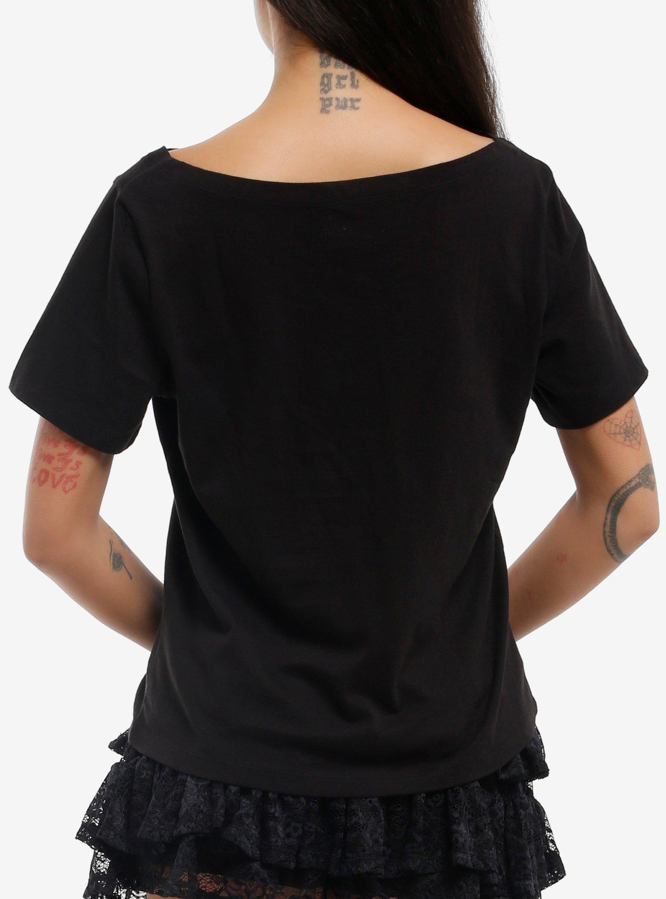 Monster High Skullette Crisscross Girls T-Shirt, PINK, alternate