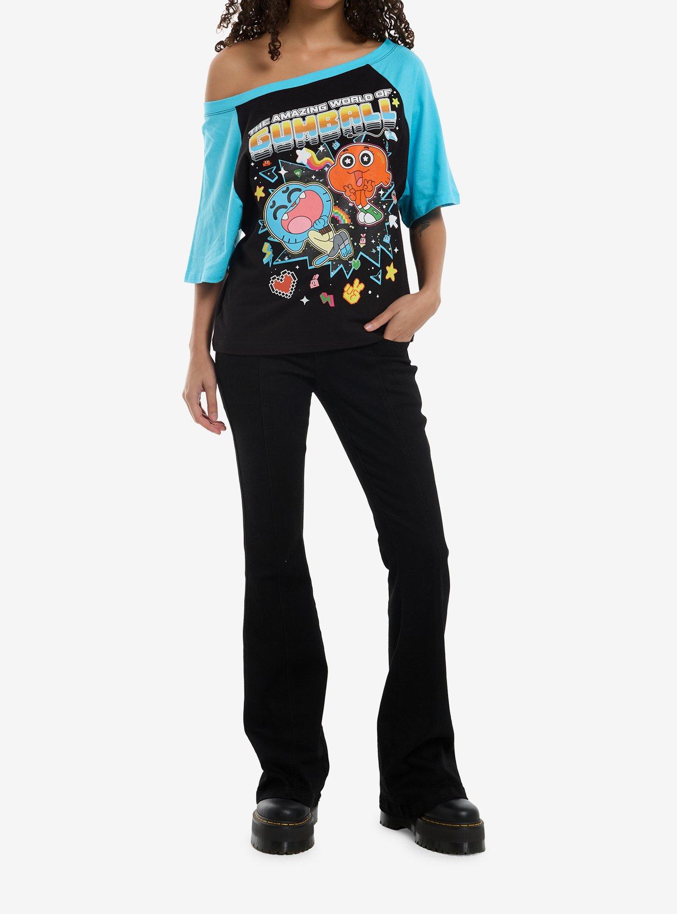 The Amazing World Of Gumball Digital Chaos Girls Raglan T-Shirt, , hi-res