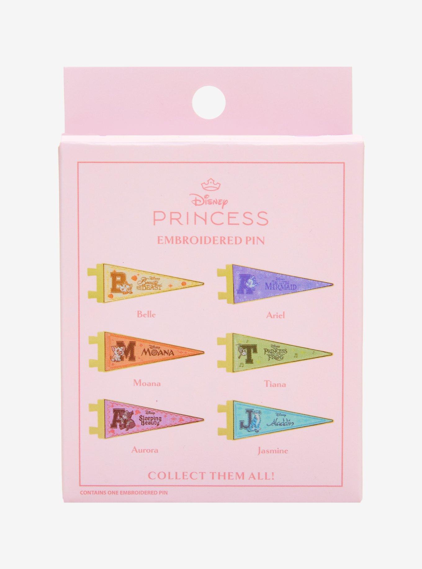 Disney Princess Varsity Flag Blind Box Embroidered Enamel Pin - BoxLunch Exclusive, , hi-res