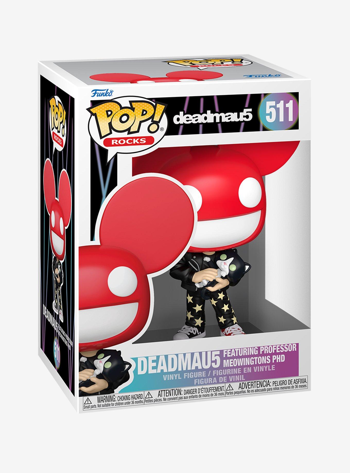 Funko deadmau5 Pop! Rocks deadmau5 Featuring Professor Meowingtons PhD Vinyl Figure, , hi-res