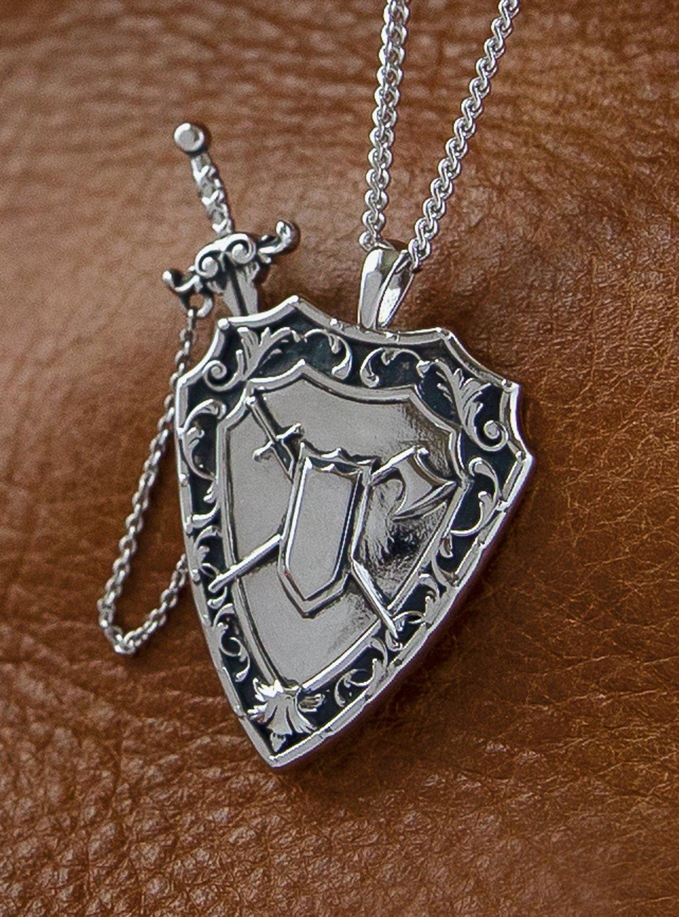 Dungeons and Dragons X RockLove Fighter Sword and Shield Necklace, , alternate